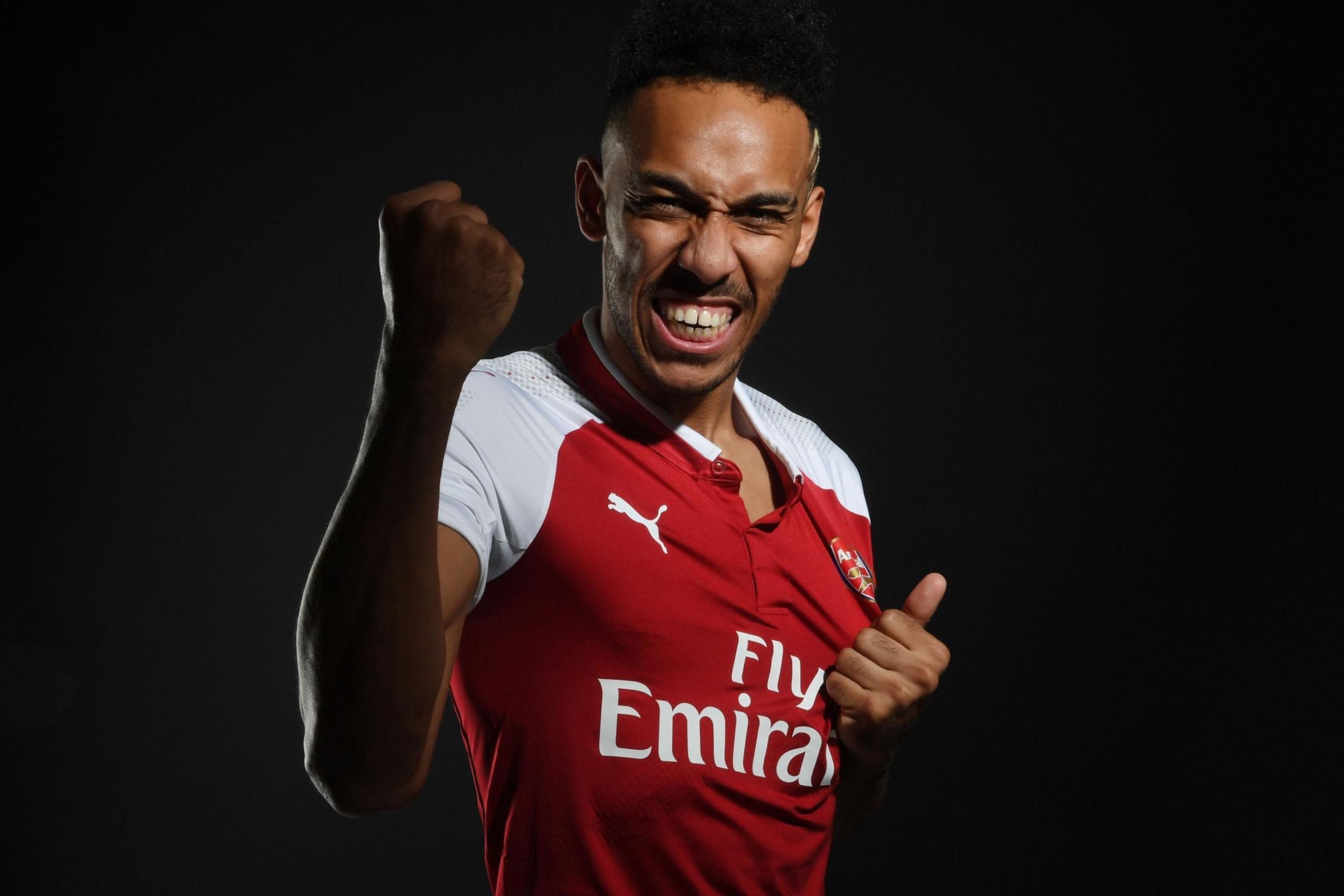 New Arsenal Signing Pierre Emerick Aubameyang In Picture. London