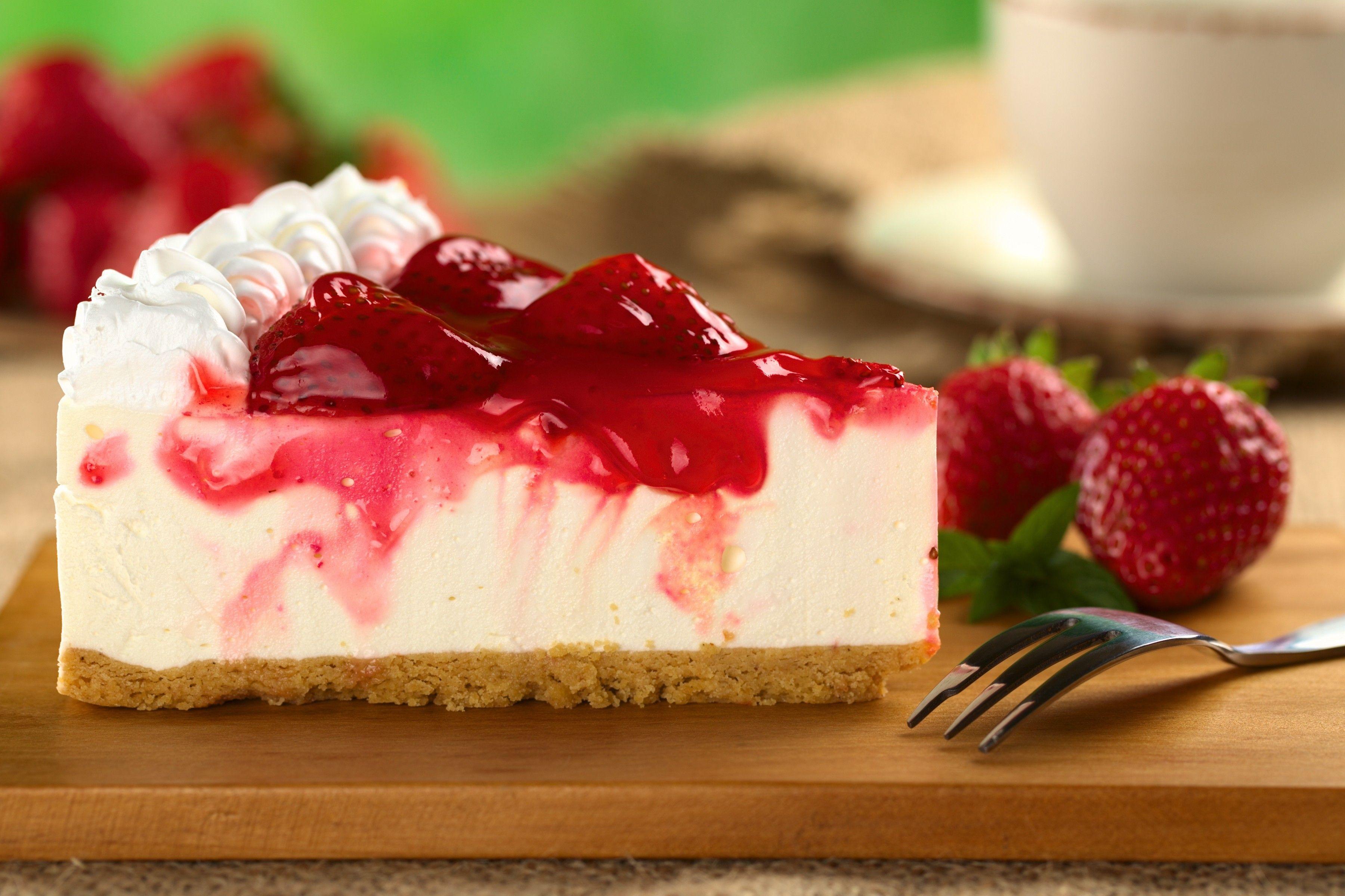 Wonderful Strawberry Cheesecake Wallpaper 43257 3600x2400 px