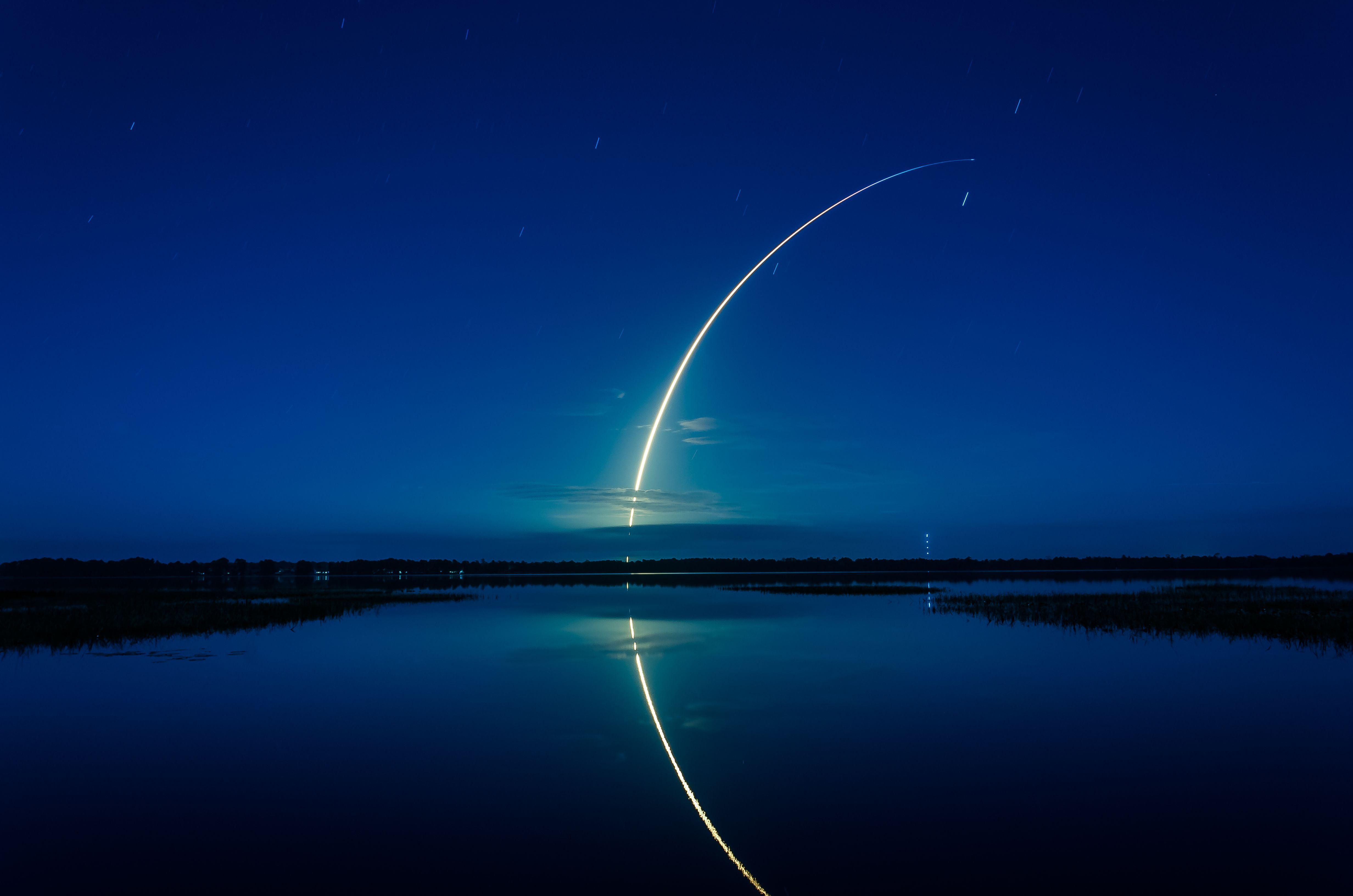 Wallpaper Falcon 9 rocket, SpaceX, Cape Canaveral, 4K, Space
