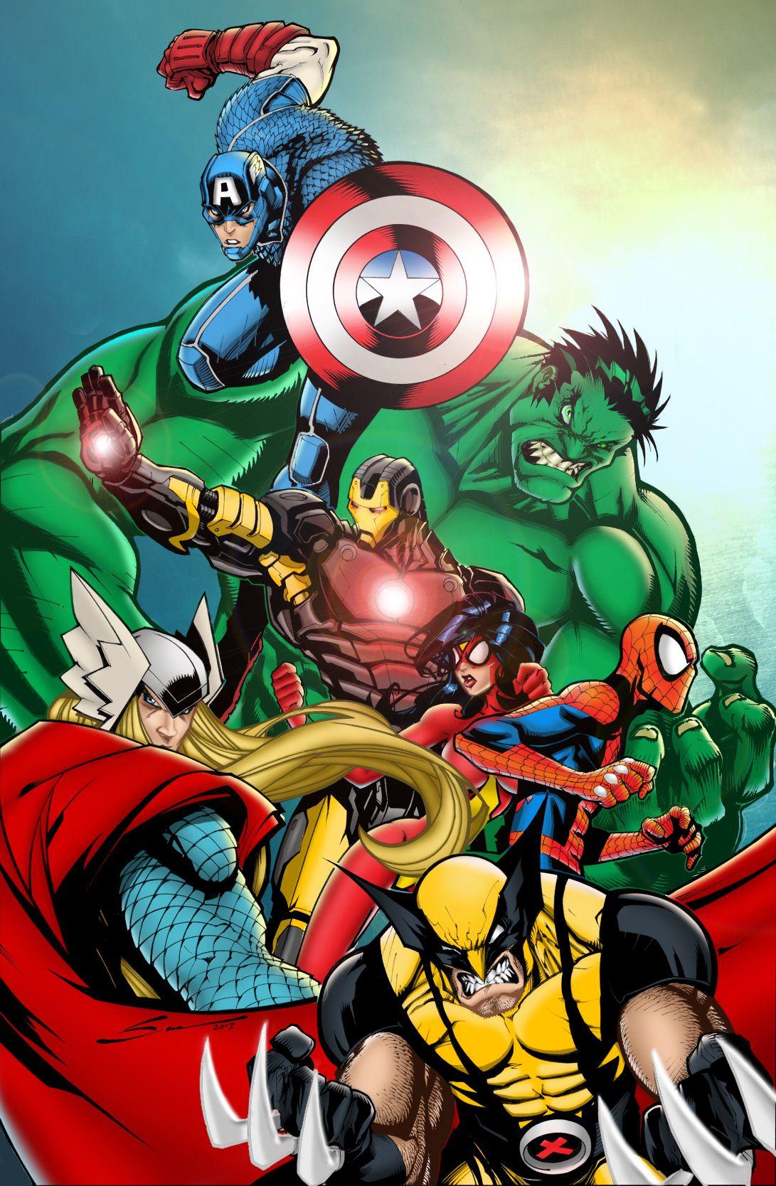 Avengers Cartoon Wallpapers - Wallpaper Cave