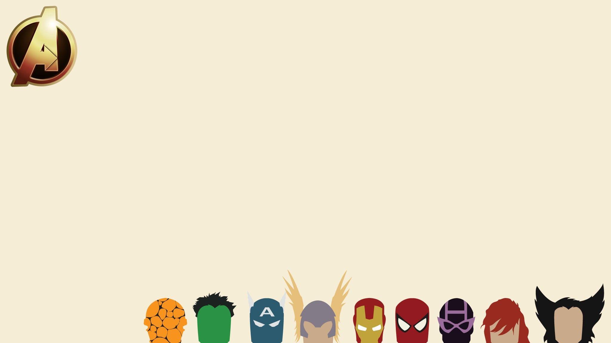 minimalistic, Avengers comics, Marvel Comics wallpaper
