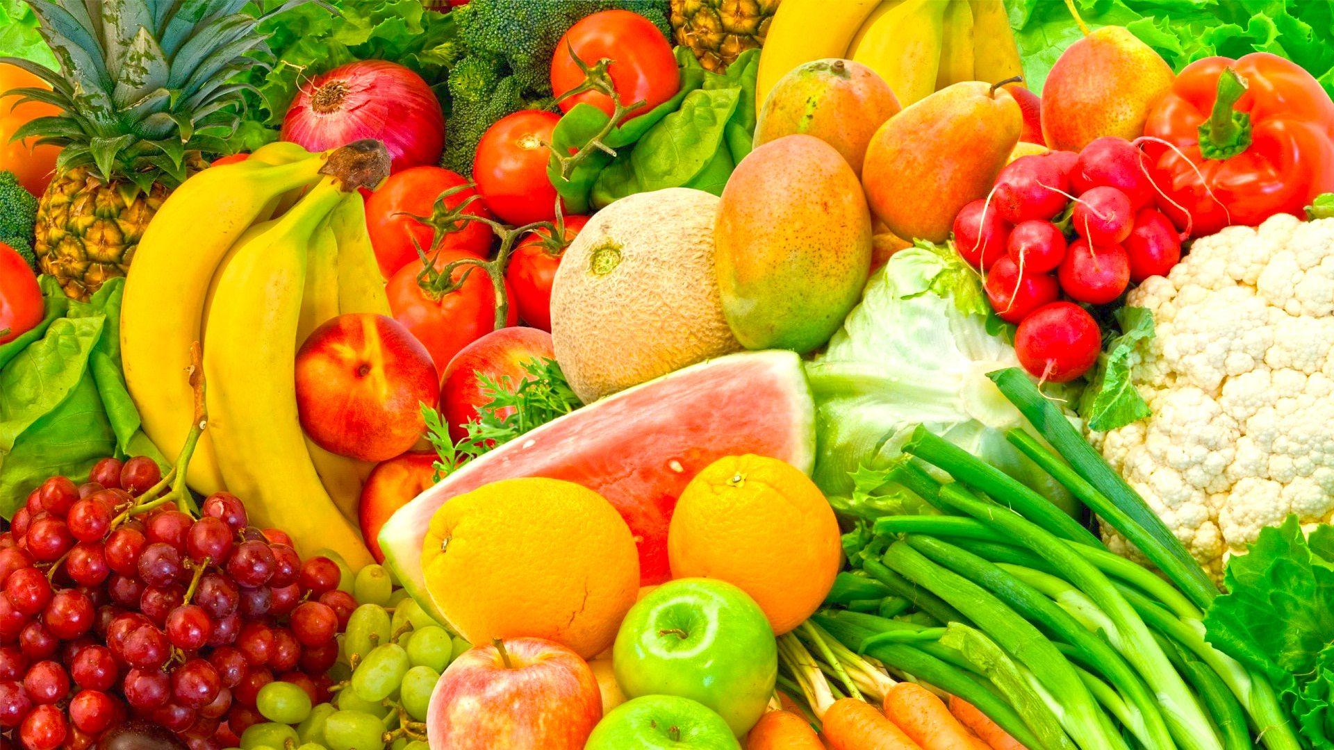 fresh fruits and vegetables wallpaper