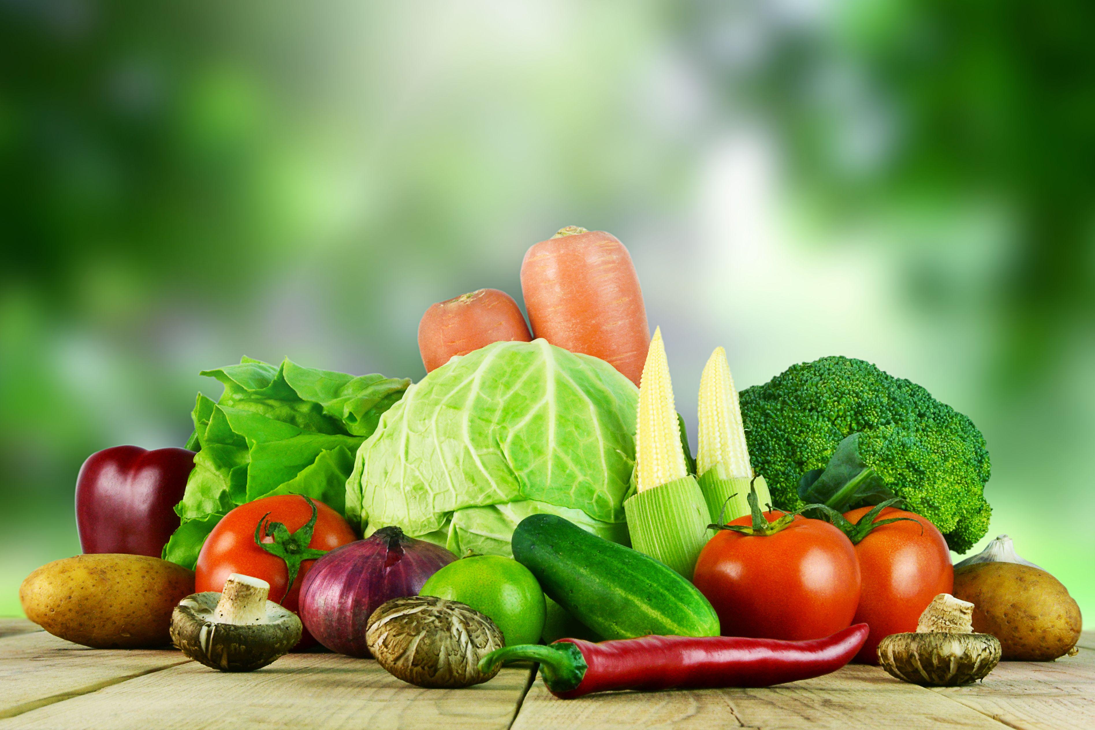 Fresh vegetables on the table wallpaper and image
