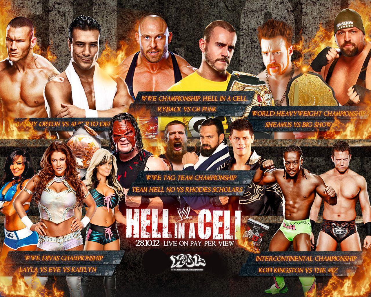 NEW! WWE Hell In A Cell 2012 Matchcard Wallpaper!. Kamal Design Lab