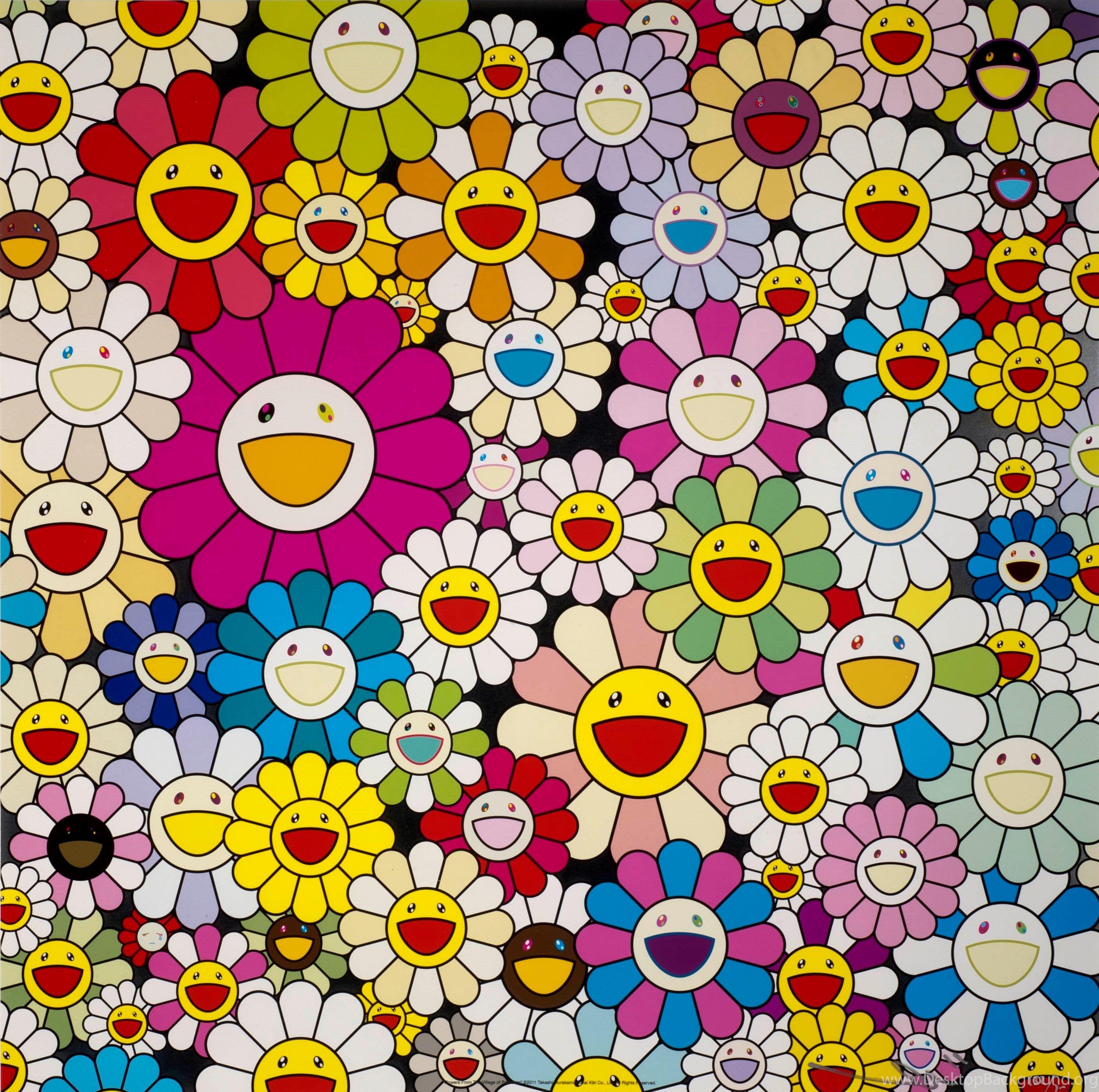 Takashi Murakami Flower Murakami flower Trippy iphone  Hippie HD phone  wallpaper  Pxfuel