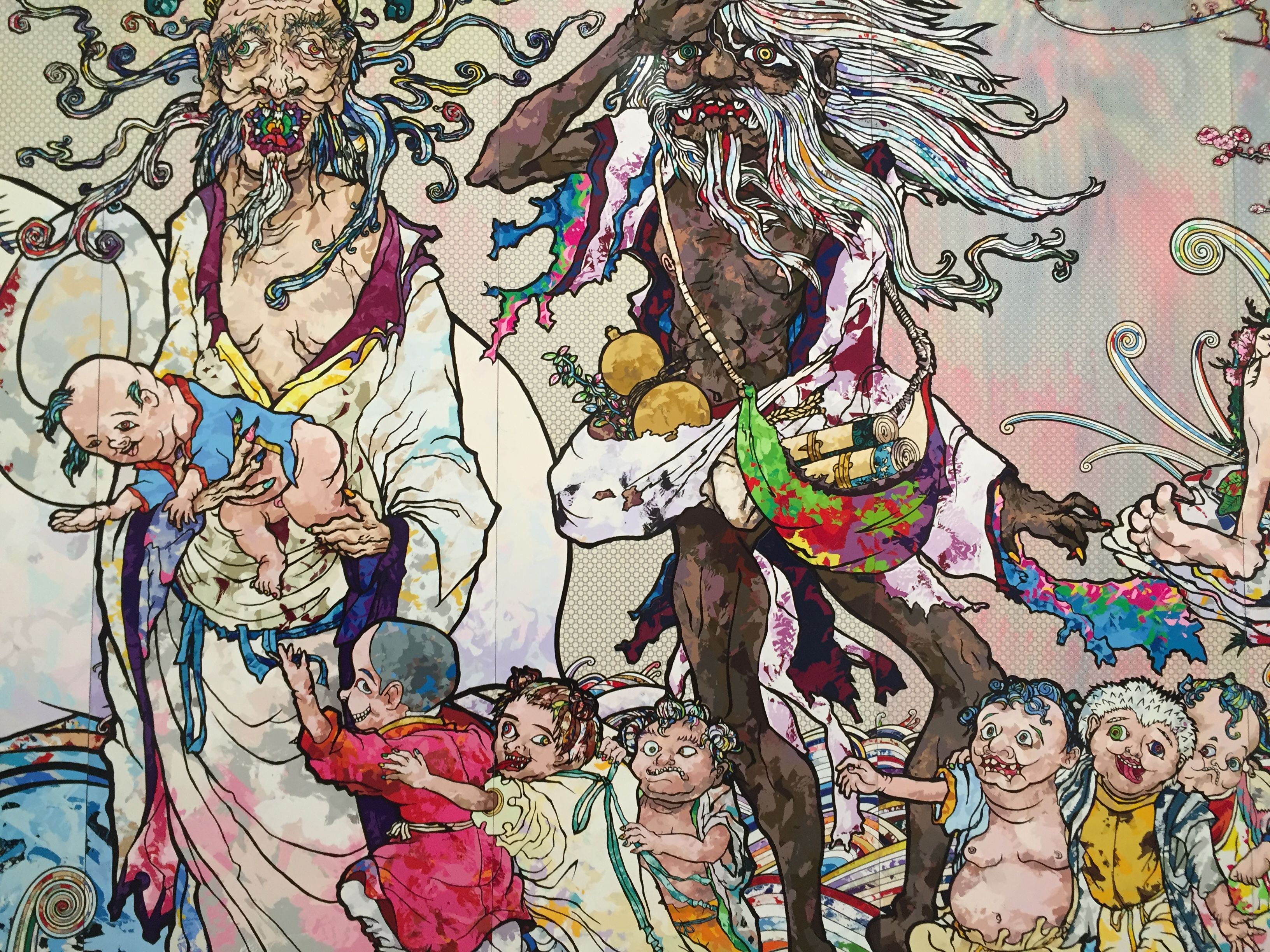 Takashi Murakami In The Land Of The Dead Stepping On The Tail Of A
