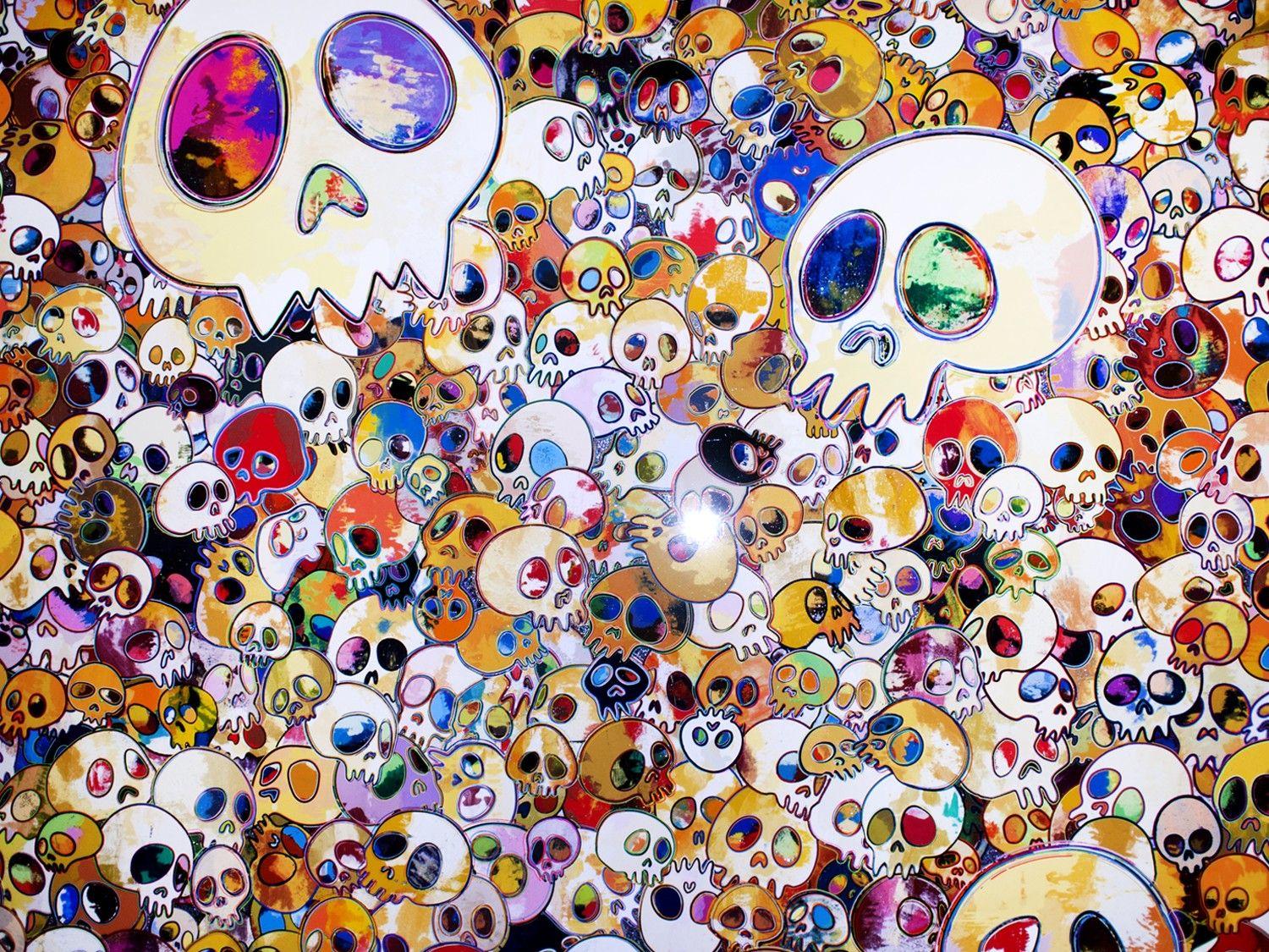 Takashi Murakami Skull Art