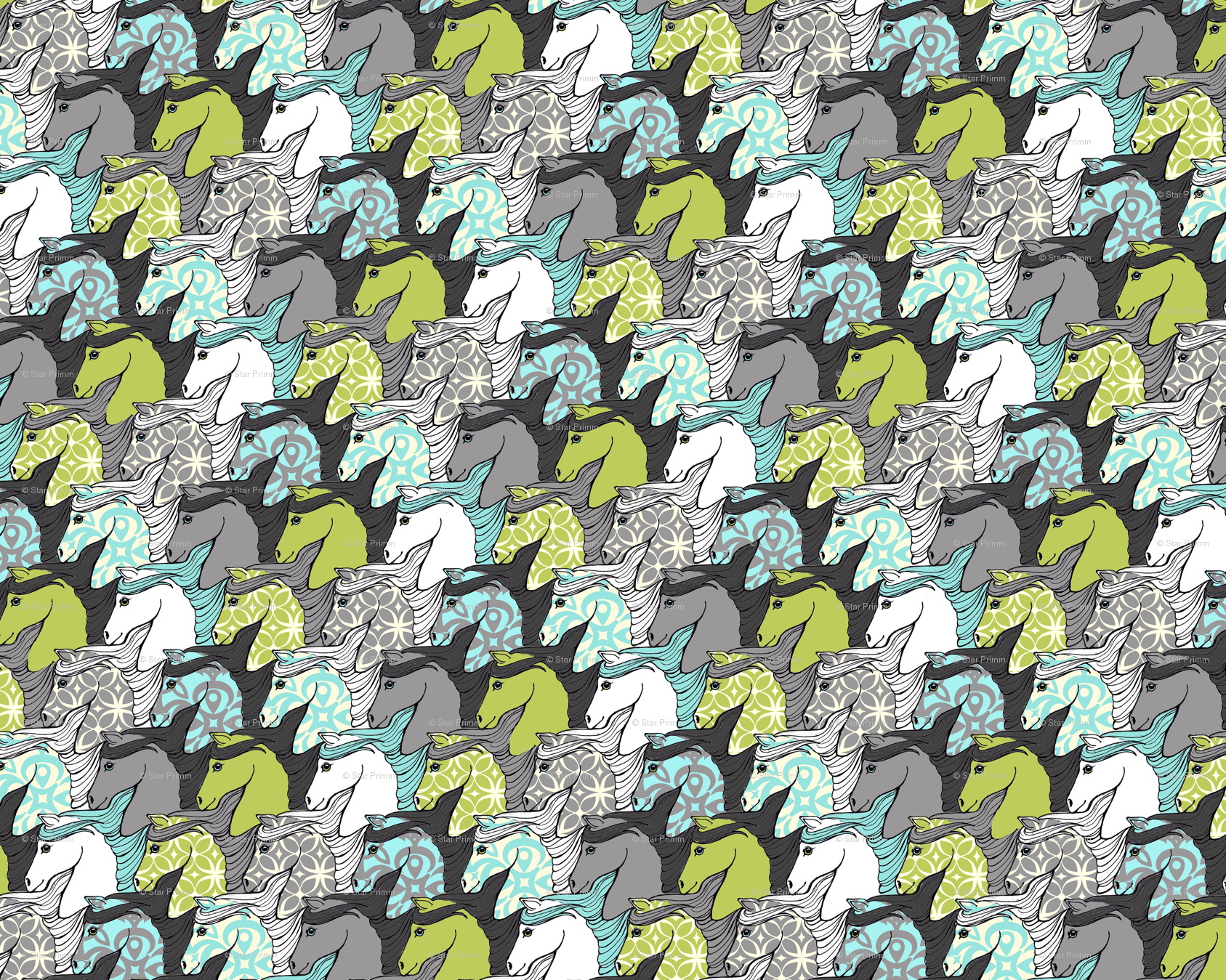 Wild Horses Tessellation wallpaper