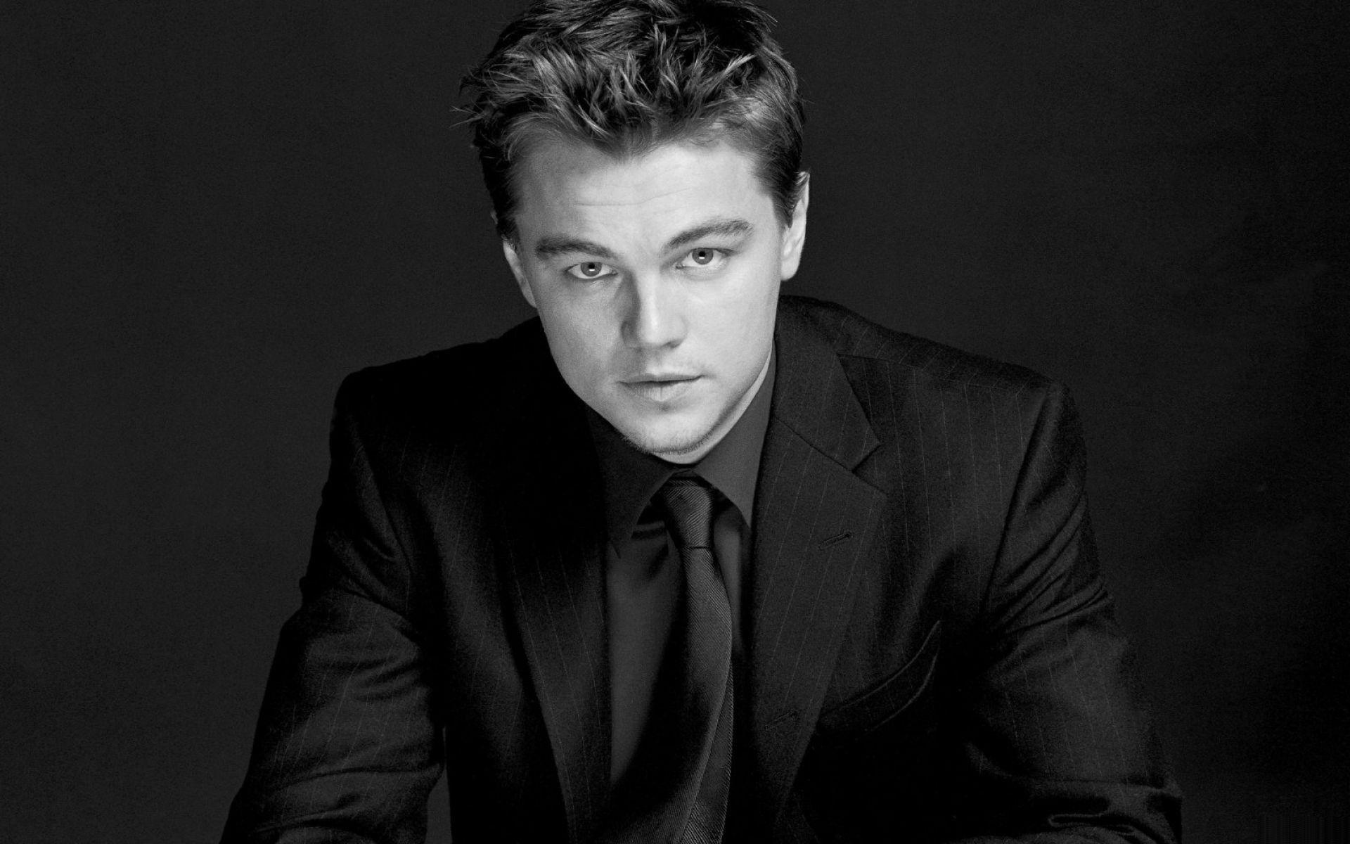 Young Leonardo Dicaprio Black Classical Suit