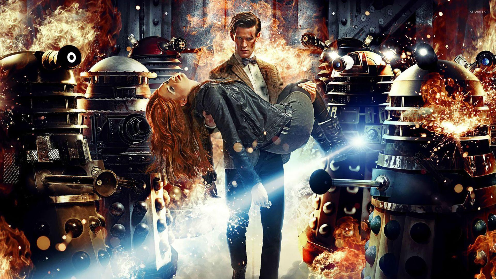 The Doctor and Amy Pond Who wallpaper Show wallpaper