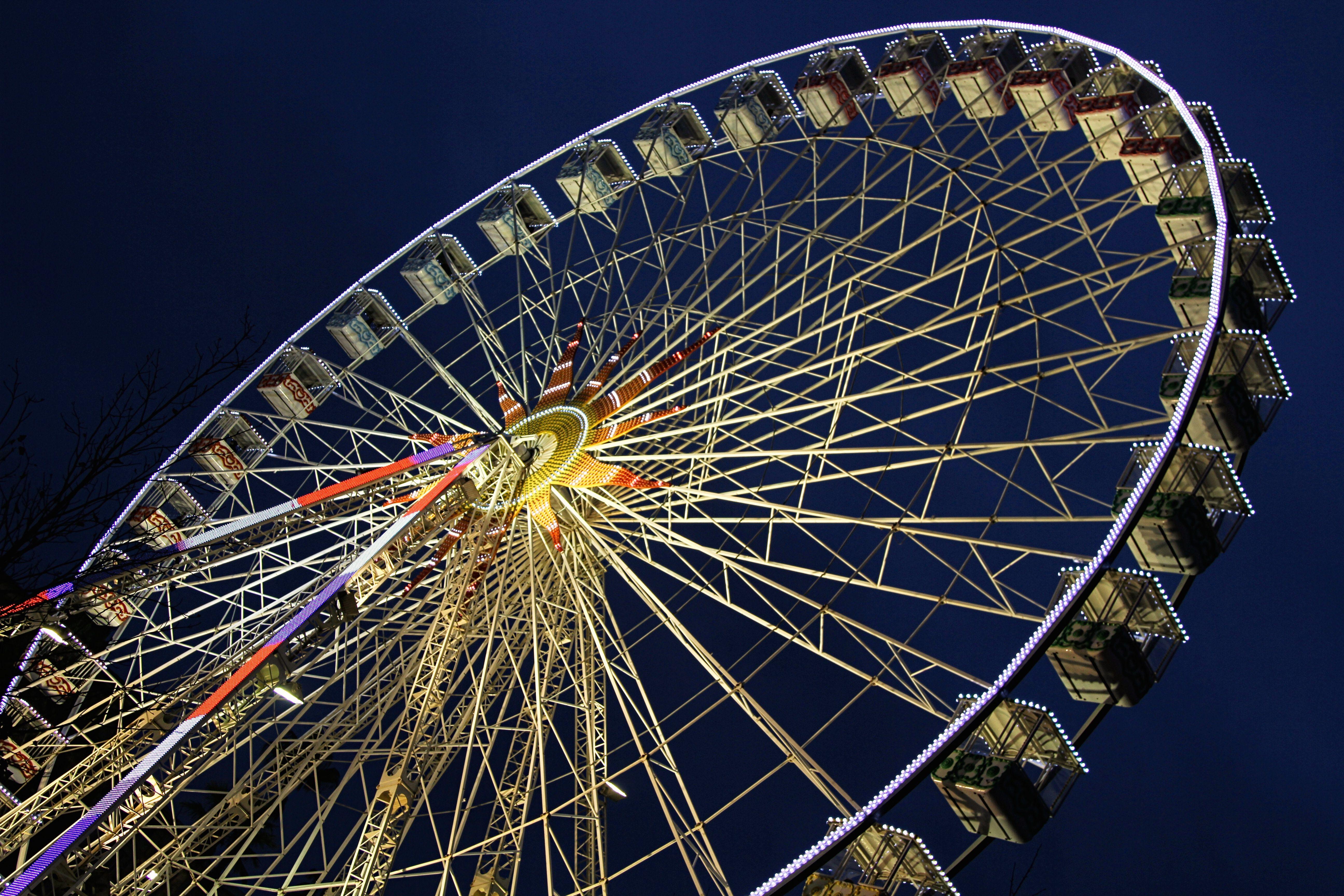 Wallpaper Ferris wheel, HD, 5K, Photography