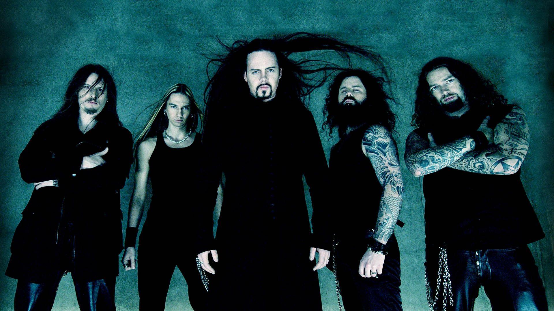 Download Wallpaper 1920x1080 evergrey, rockers, hair, tatoo, look