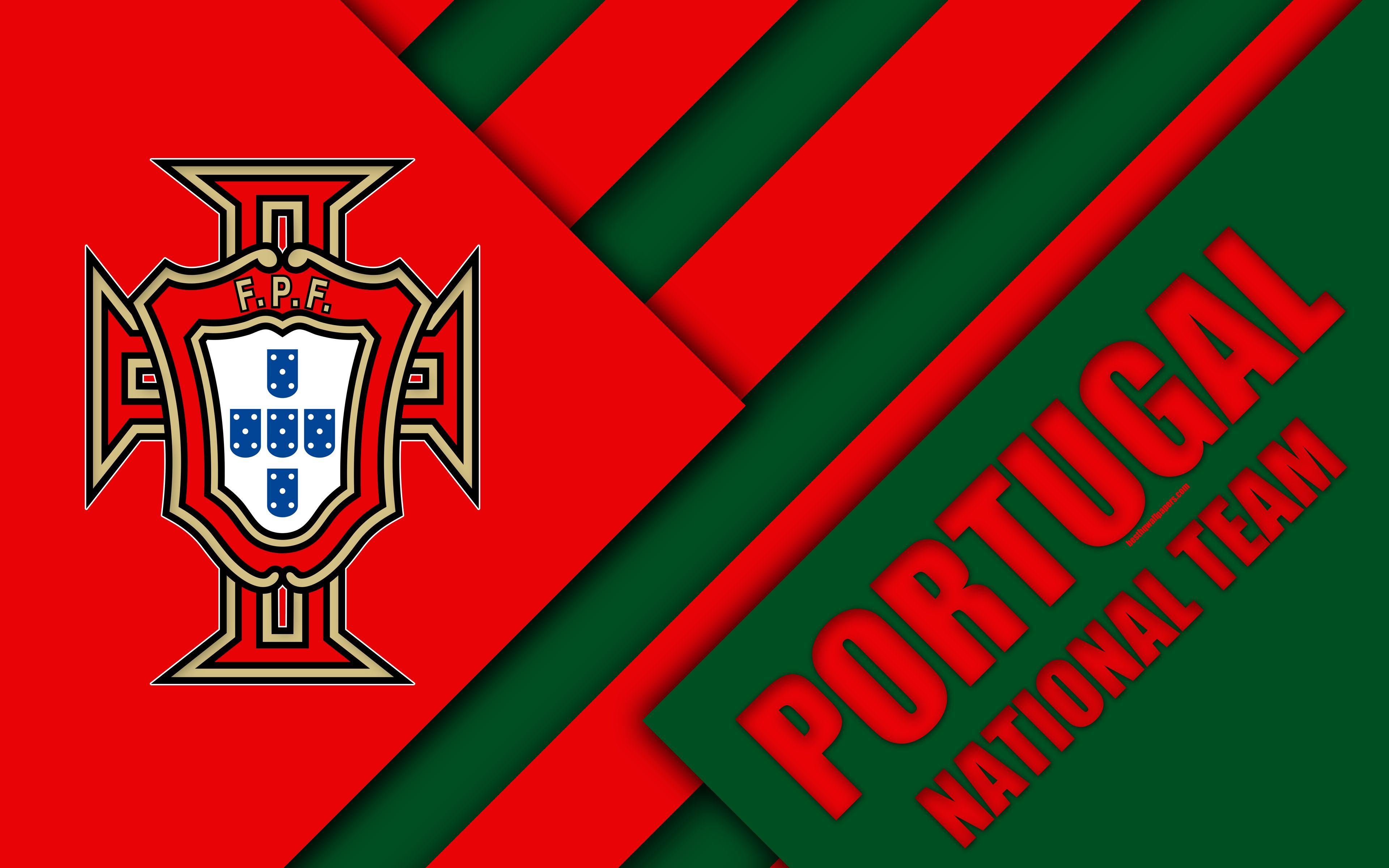Download wallpaper Portugal national football team, 4k, emblem