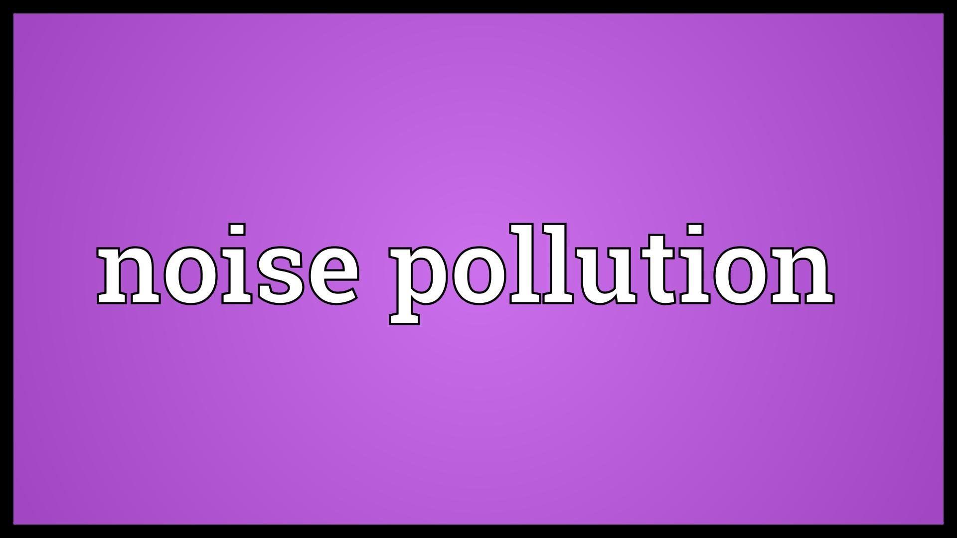 Noise pollution Meaning