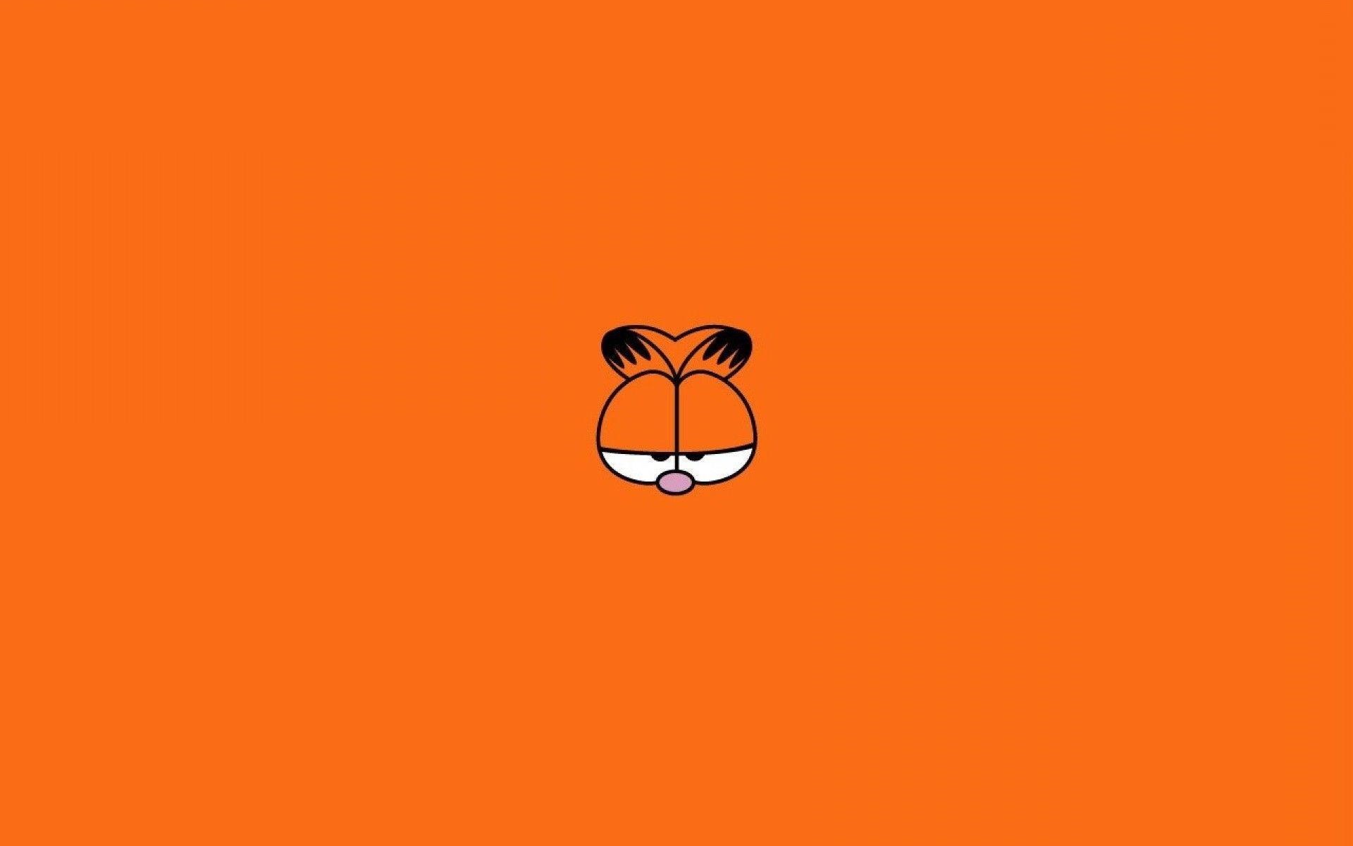 eyes garfield minimalism cat orange Wallpaper HD / Desktop