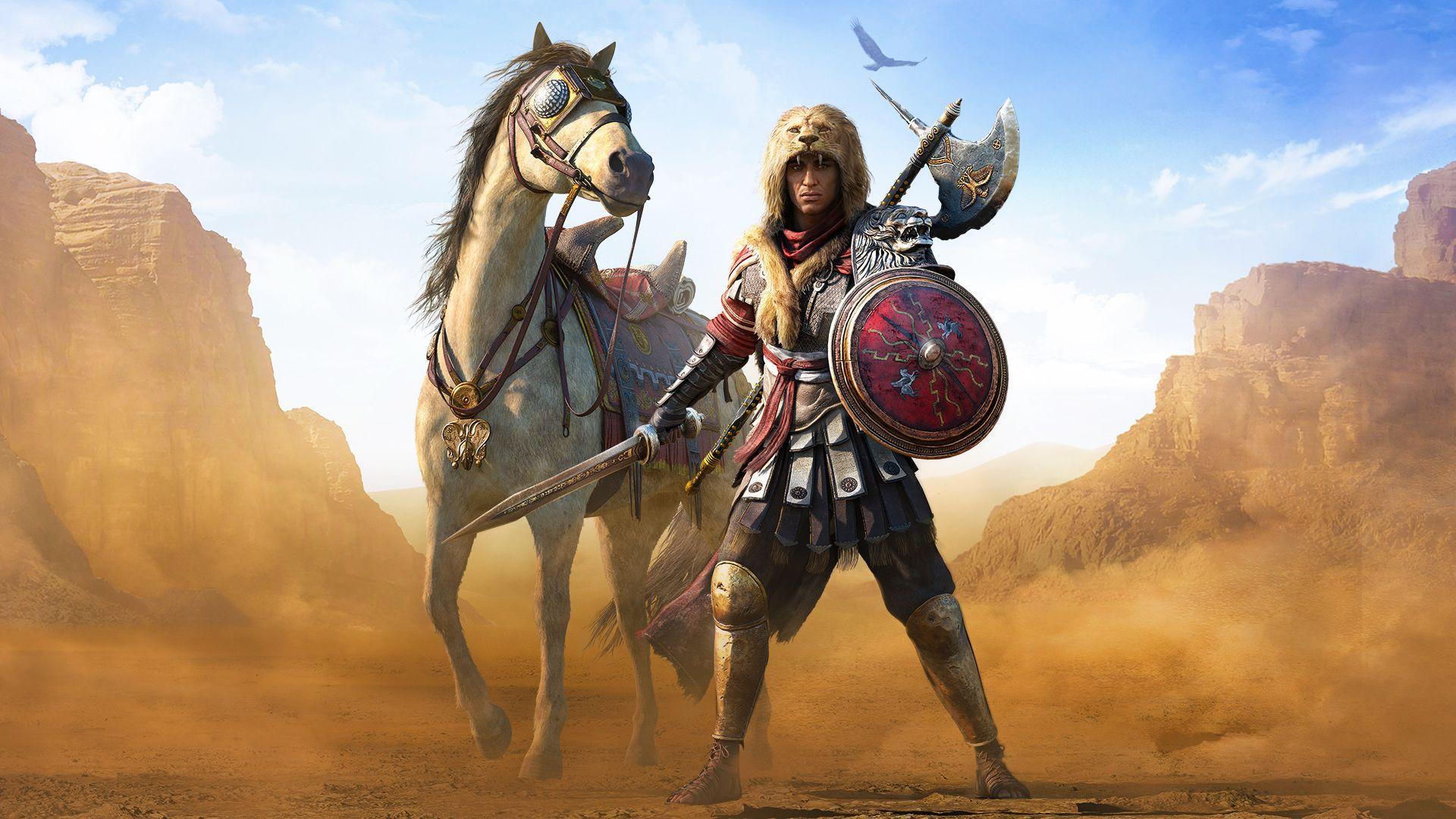 Wallpaper Roman Centurion Assassins Creed Origins Assassins