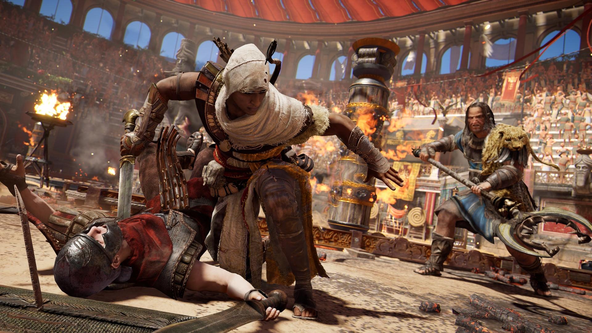 Bayek Fighting Assassin's Creed: O HD Wallpaper