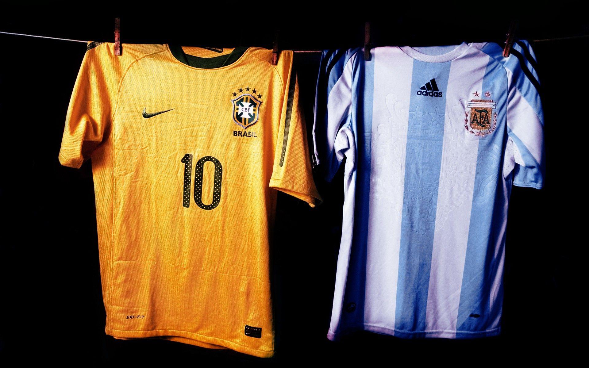 Soccer, Argentina, Brazil, T Shirts, Football Jersey Wallpaper