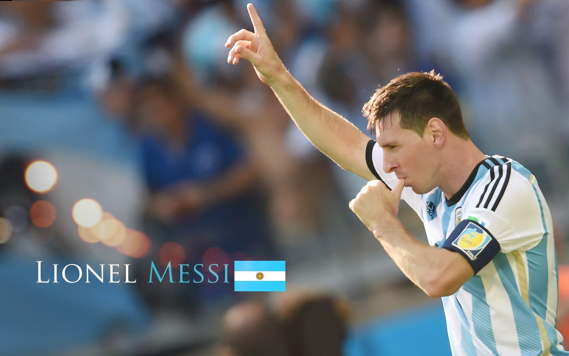 Lionel Messi Argentina Victory Confident Football Star
