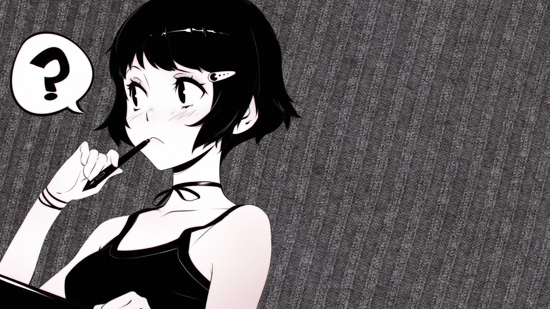 wallpaper: Wallpaper Anime Black And White