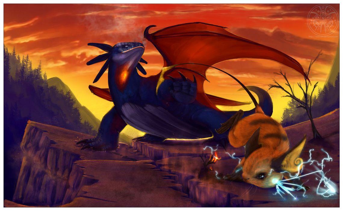 Pokemon dragons Raichu realistic Salamence wallpaperx1192