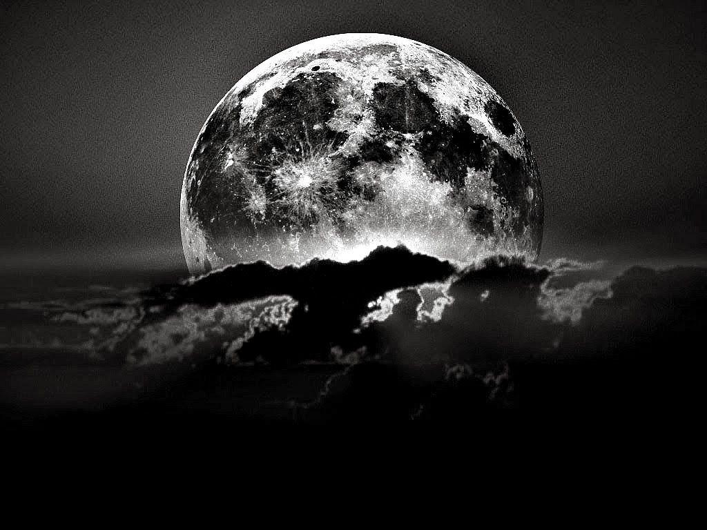 Black and White Moon Wallpaper by HD Wallpaper Daily 1024×768 Black