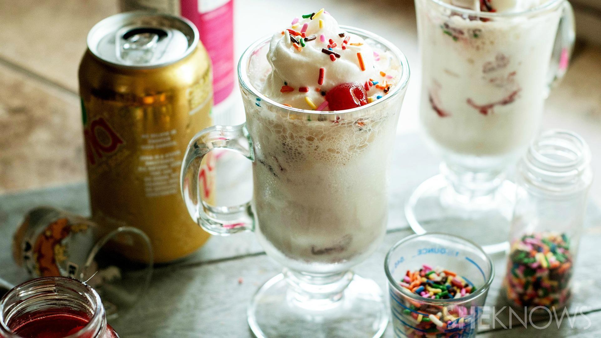 Boozy cake batter ice cream float will make you glad you're 21+