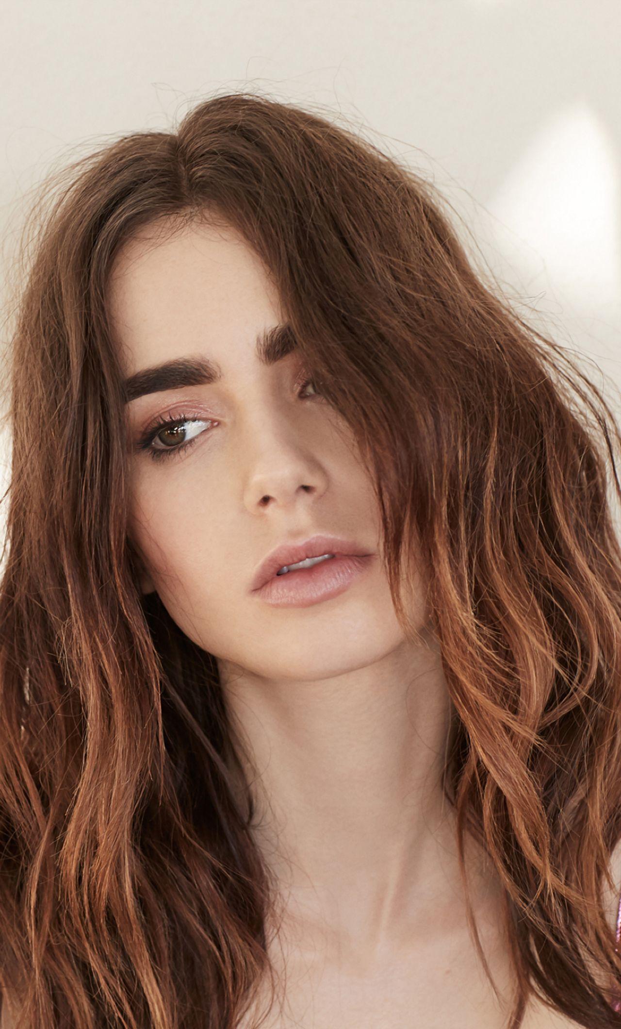 Download Lily Collins For Grazia Uk Magazine 1280x2120 Resolution