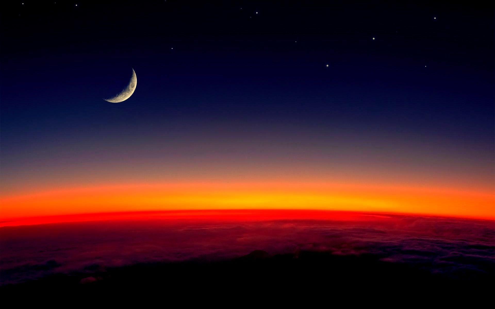 Amazing Half Moon Picture. HD Digital Universe Wallpaper