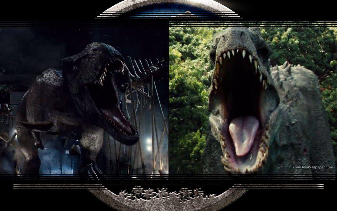 Tyrannosaurus Rex vs Indominus Rex Wallpaper