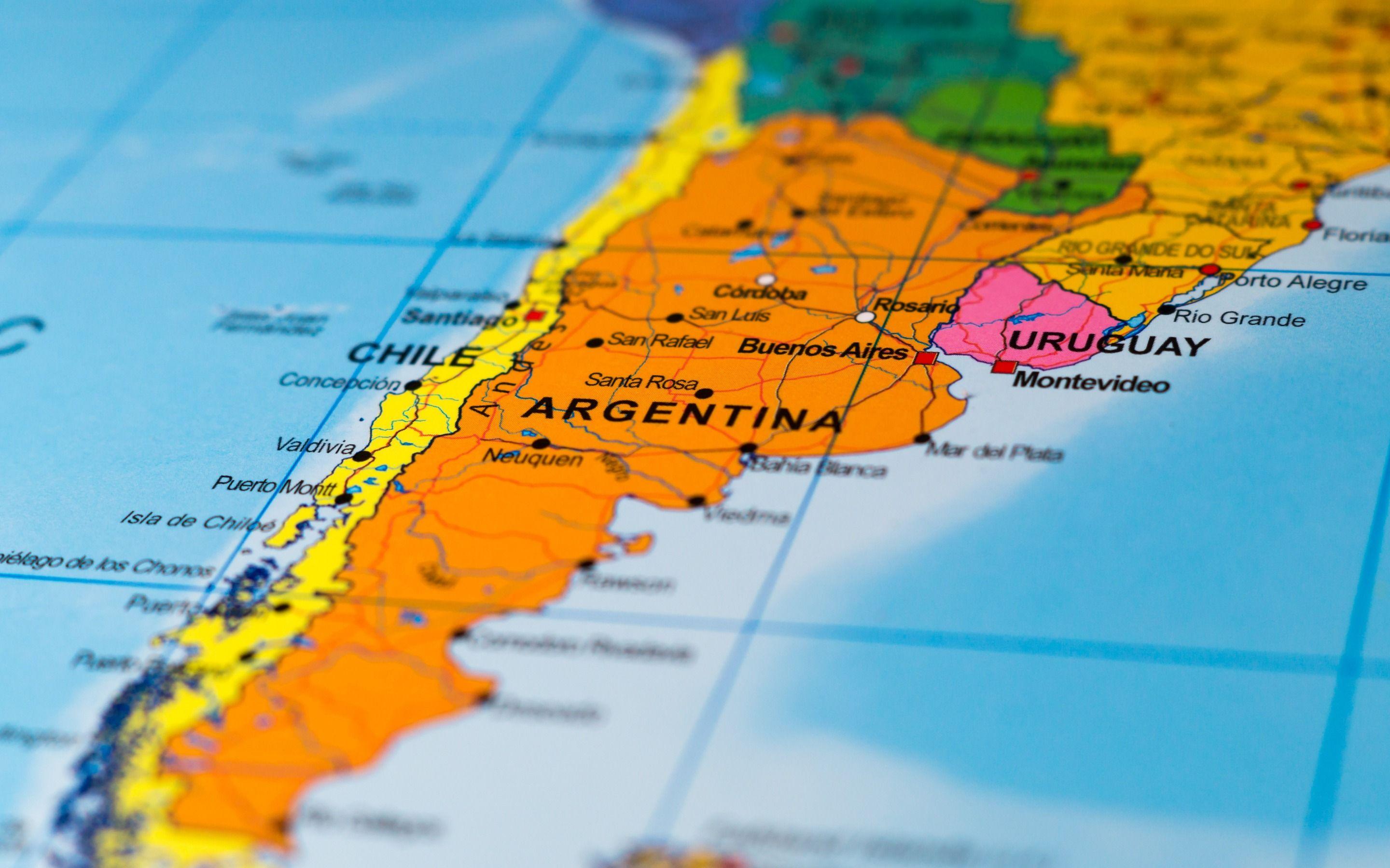 Download wallpaper Map of Argentina, administrative map, macro