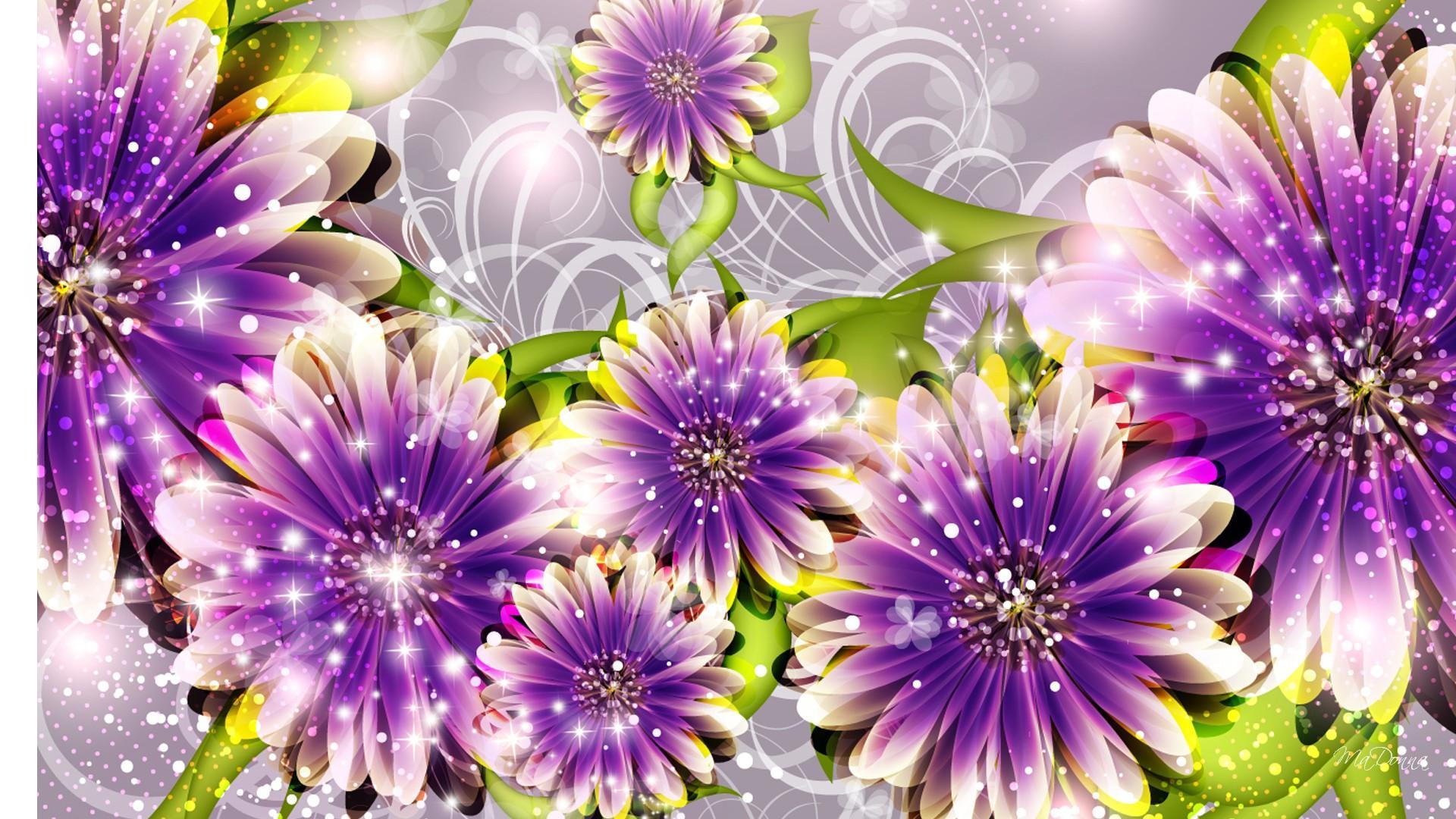 3d Hd Wallpapers Flowers ~ Purple Flower 3d Wallpapers Flowers Desktop