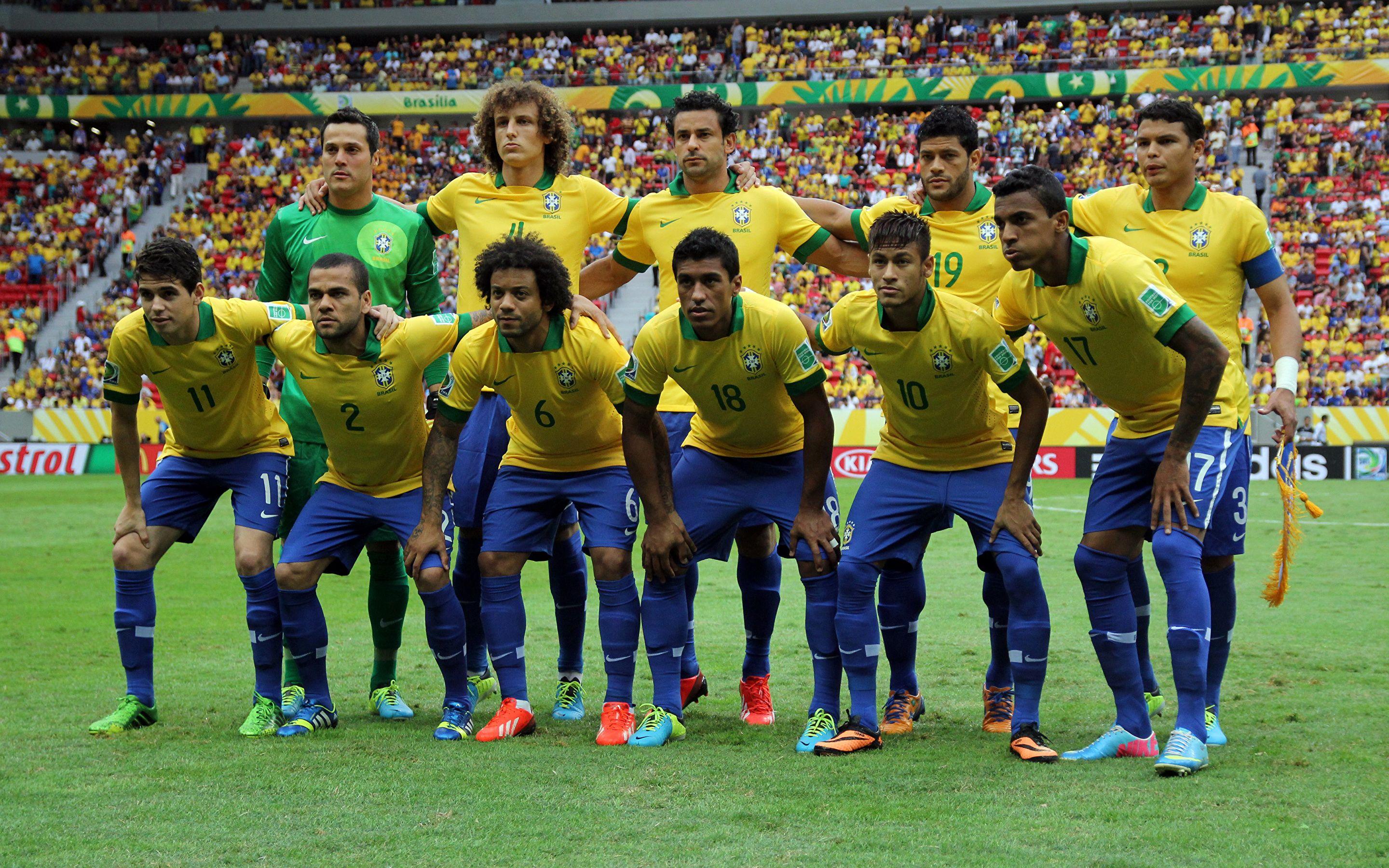Wallpaper Men Brazil National team Confederation Cup 2013 2880x1800