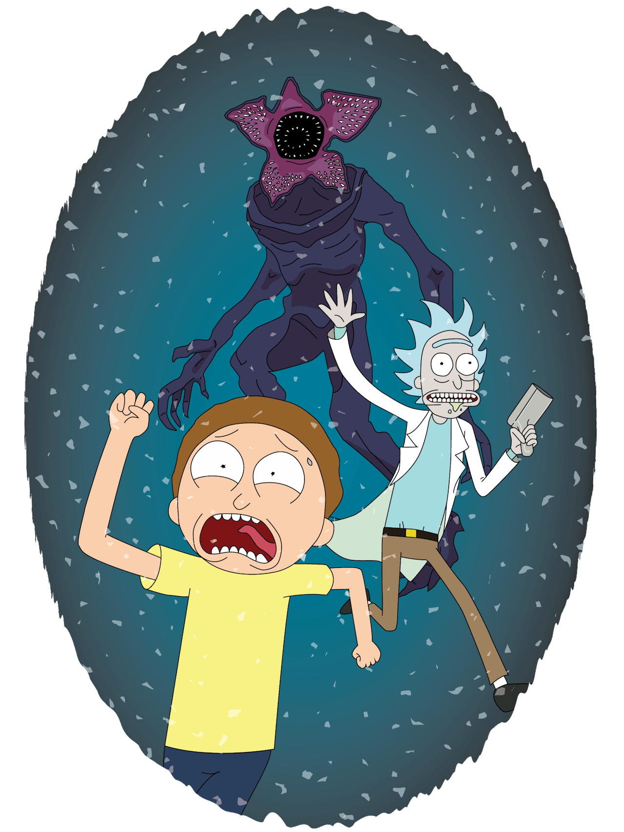 Rick and Morty meet the Demogorgon