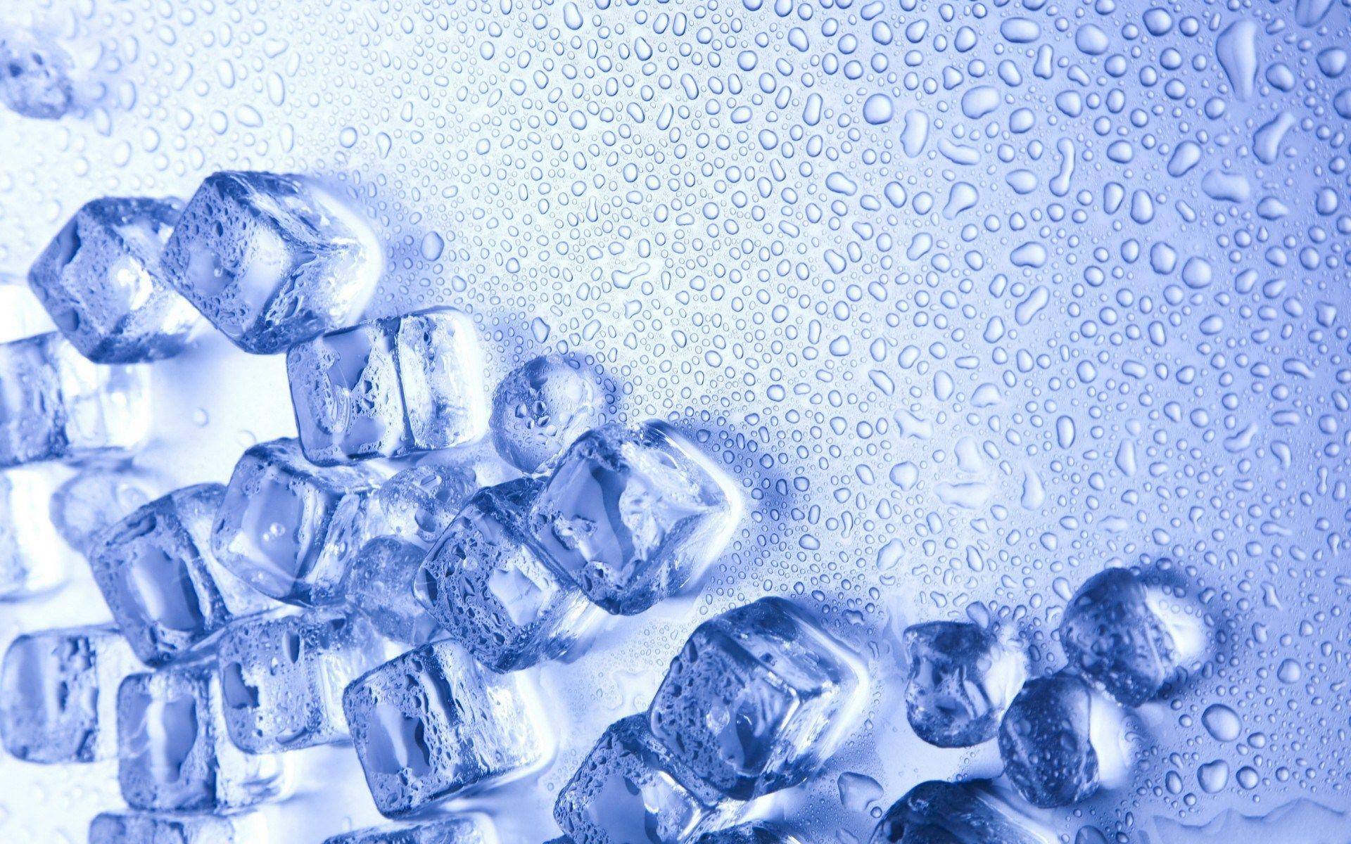 Drops Ice Cubes Close Up Cold Wallpaper [1920x1200]