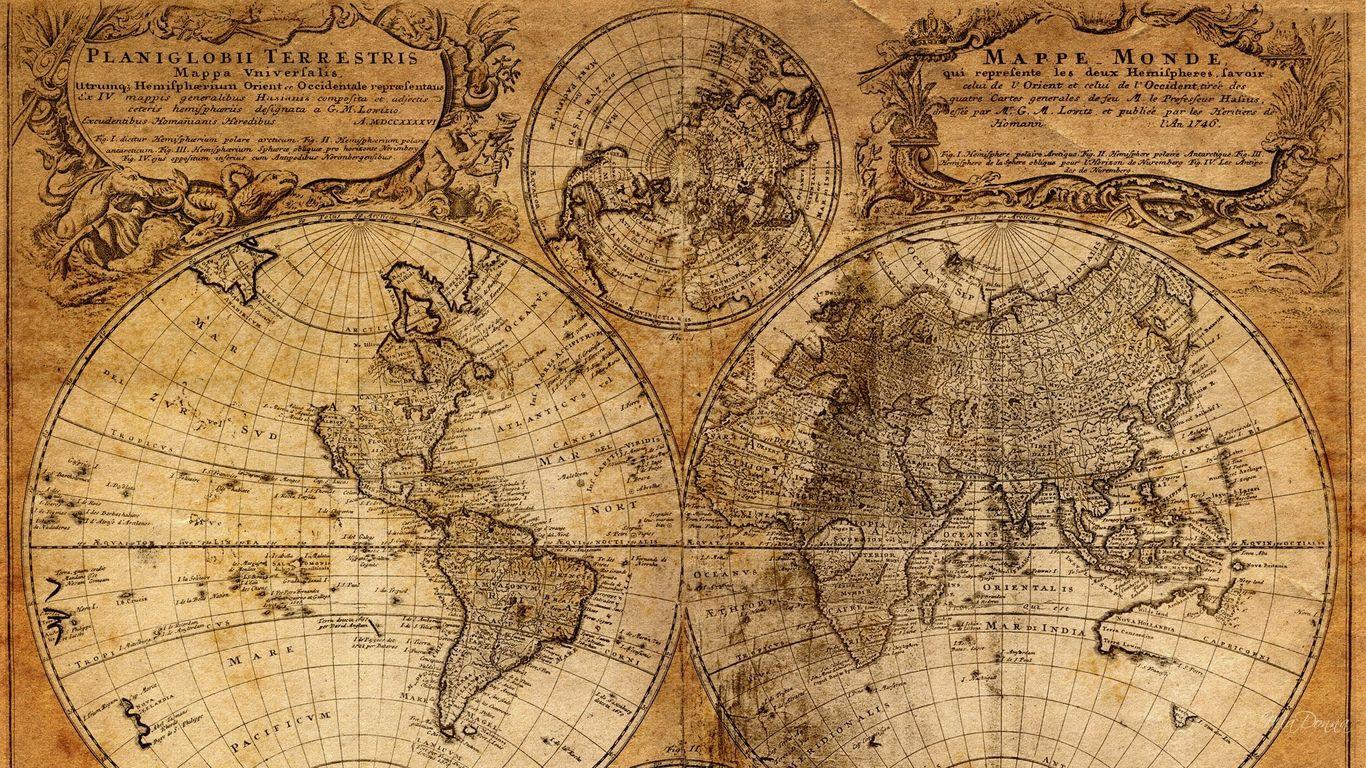 old world map wall paper. HD Wallpaper: خلفيات على شكل خرائط Map