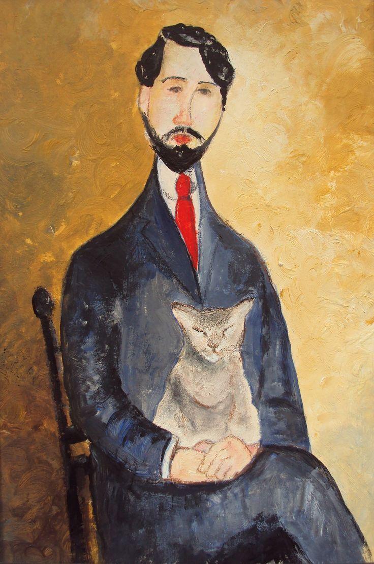 best My Modigliani style portraits with pets especially cats