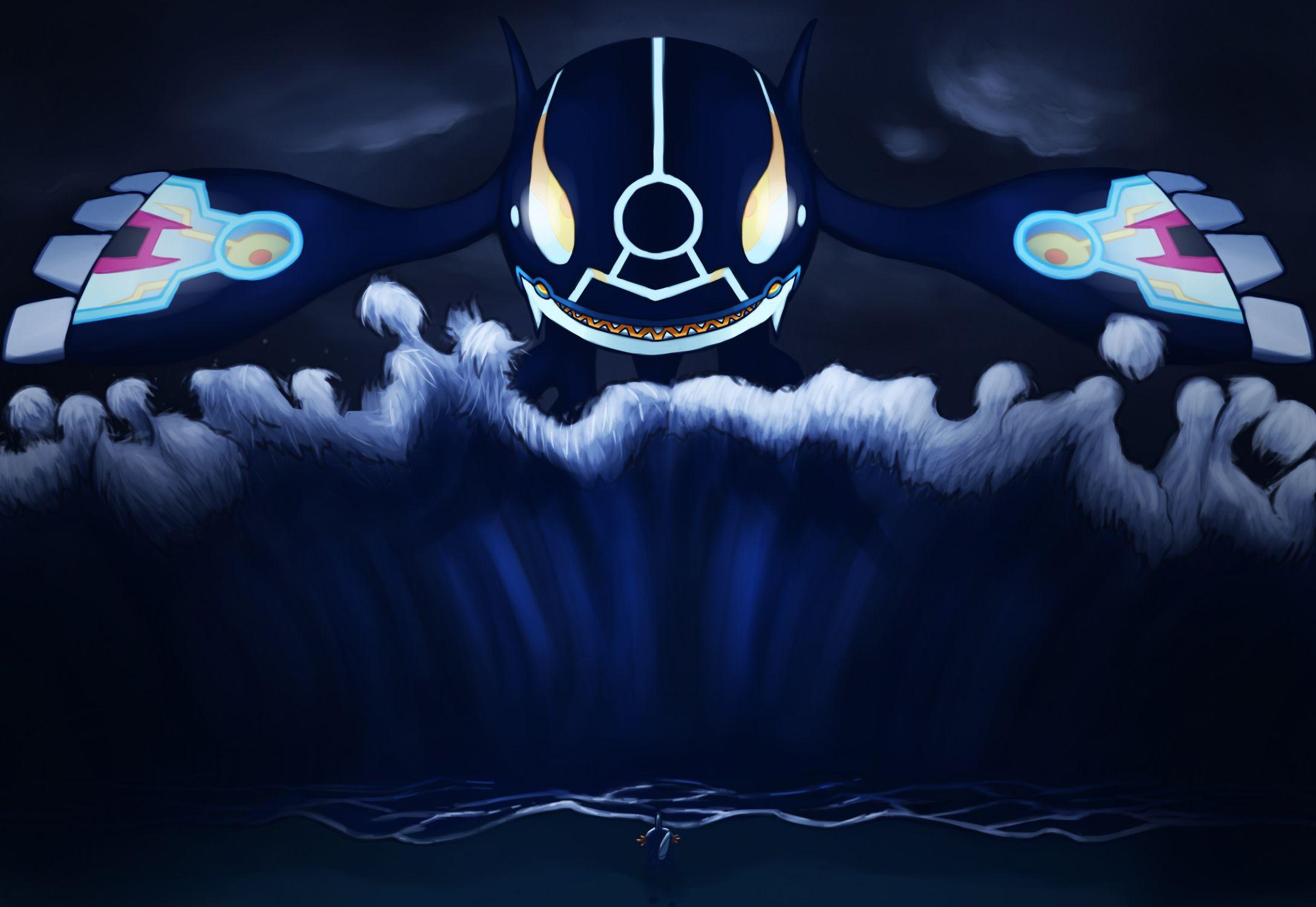 Download Kyogre With Qwilfish And Relicanth Underwater Wallpaper   Wallpaperscom