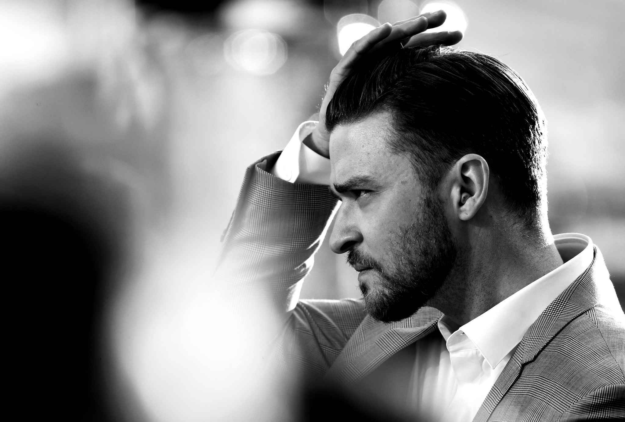 Justin Timberlake Handsome Combing Hair