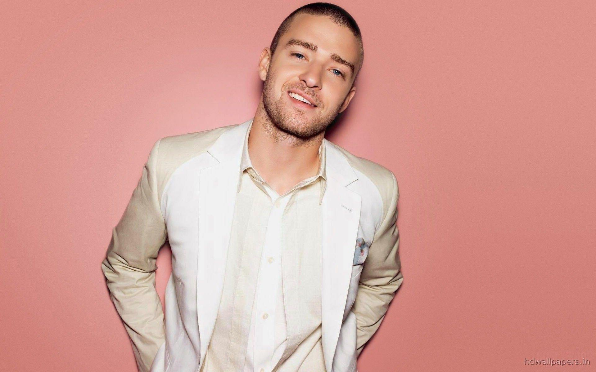 Justin Timberlake White and Pink Wallpaper Wallpaper
