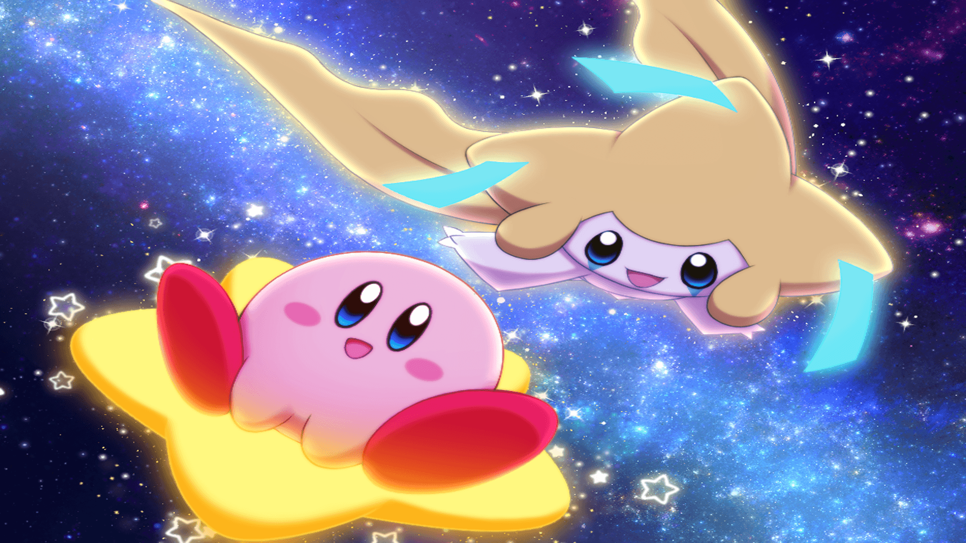 Two Stars Crossover Kirby Pokmon Jirachi Pokmon Video Game HD
