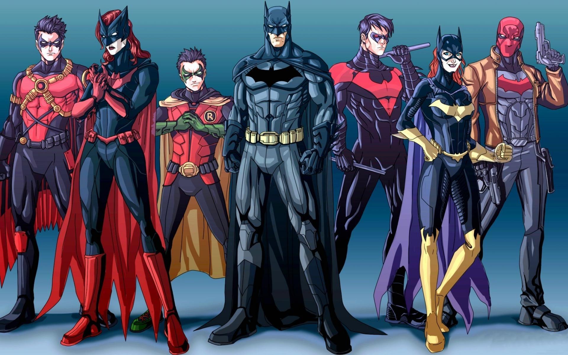 Batman robin dc comics batgirl nightwing red hood wallpaper