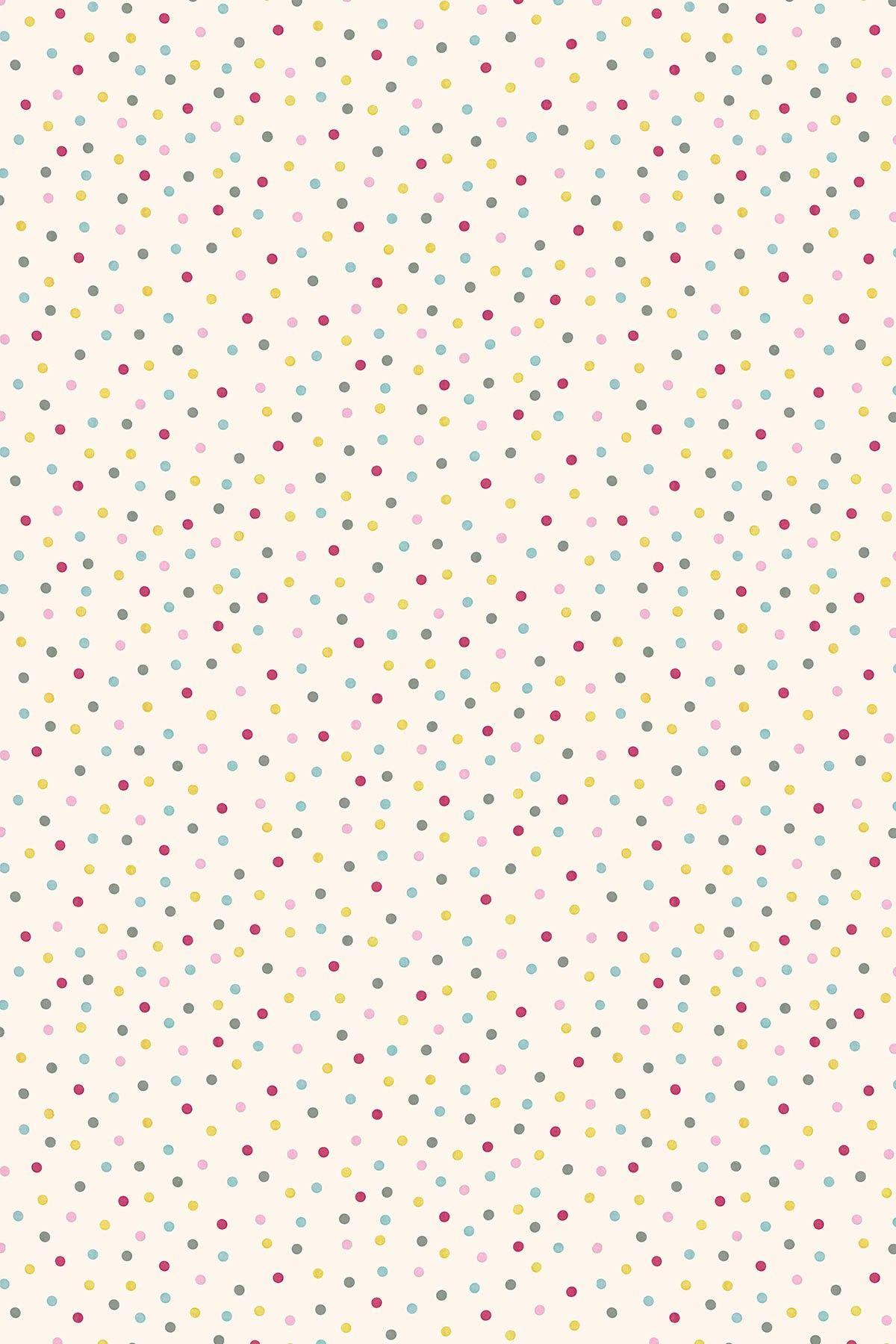 Polka Dot by Emma Bridgewater / Grey / Yellow, Wallpaper Direct
