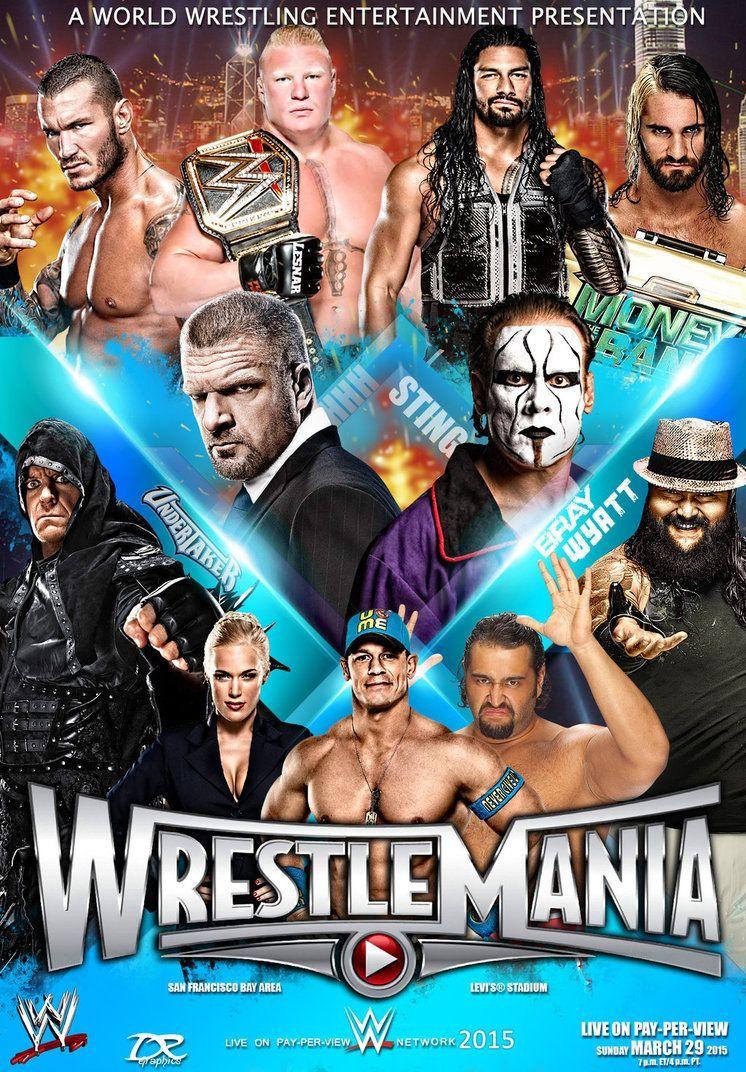 WWE Wrestlemania 31 2015 Poster By Dinesh Musiclover. Pro Wrestling