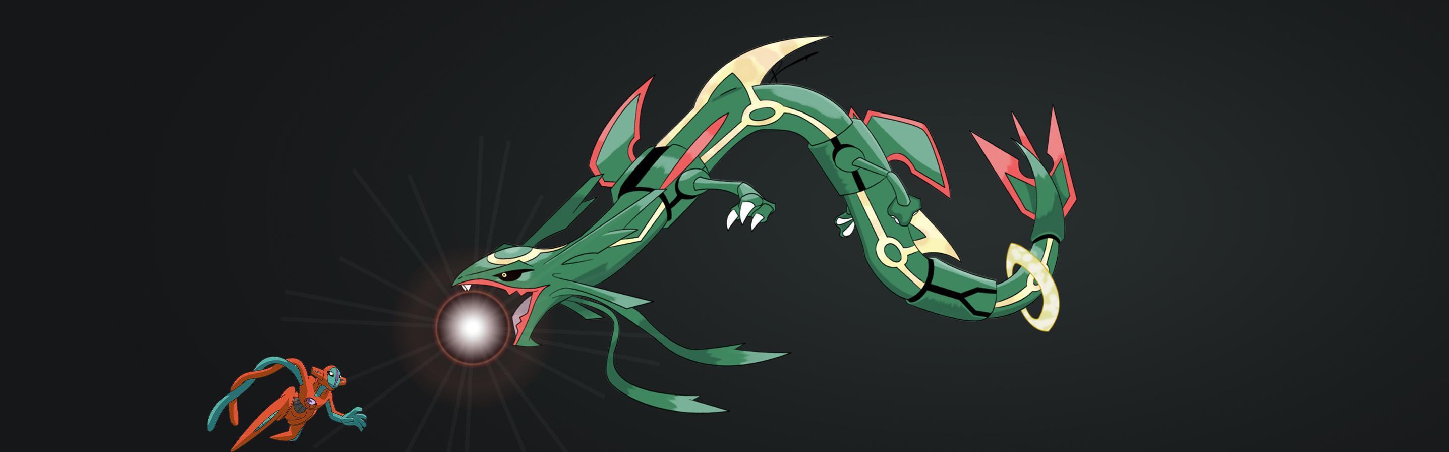 My Attempt at a Rayquaza vs. Deoxys Wallpaper, I'm not