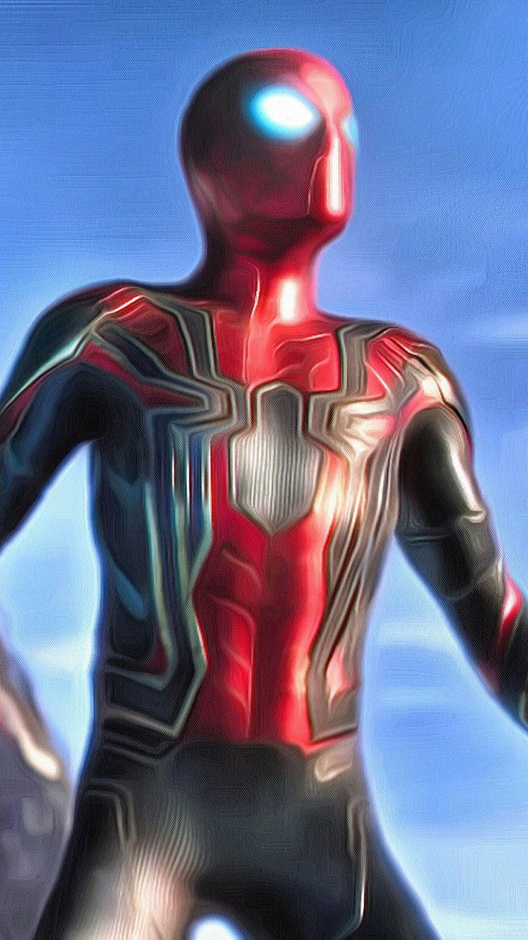 Spiderman In Avengers Infinity War 2018 4K Artwork iPhone