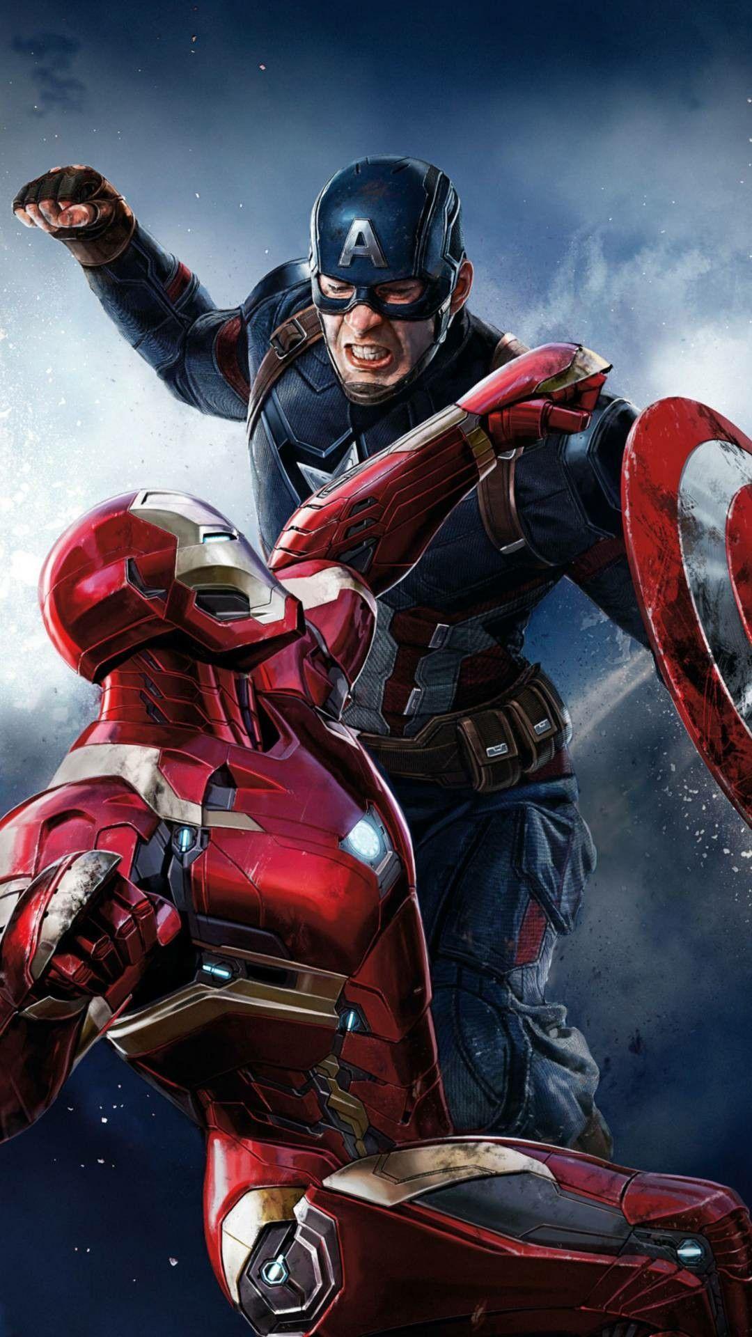 Wallpaper Iron Man Vs Captain America