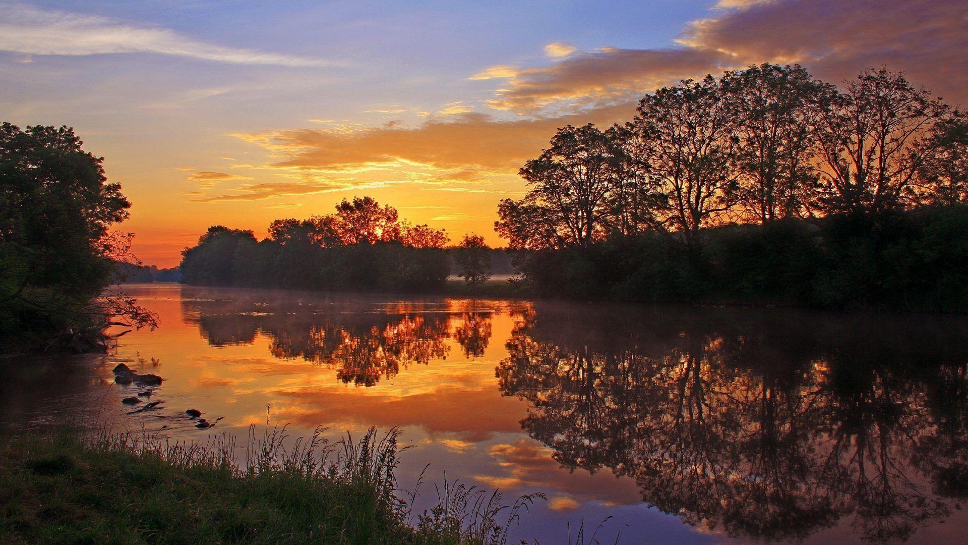 Sunrises Tag wallpaper Serene Evening Reflux Quiet Tranquility