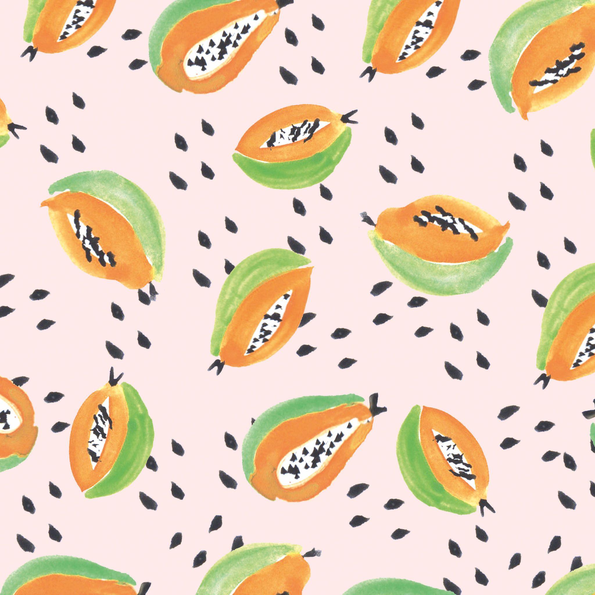 Download free illustrated papaya wallpaper for your phone, computer