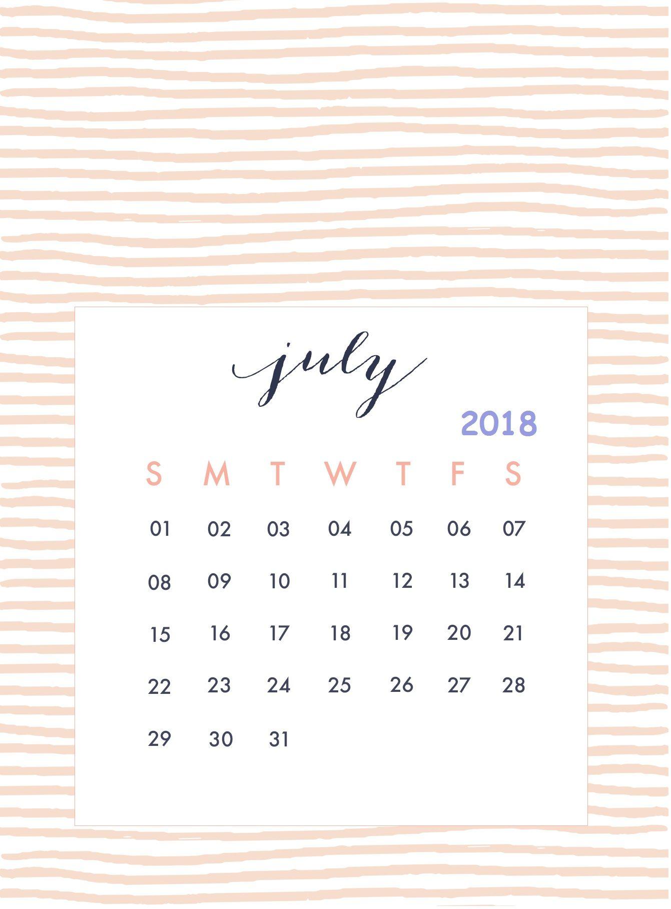 iPhone Calendar Wallpaper